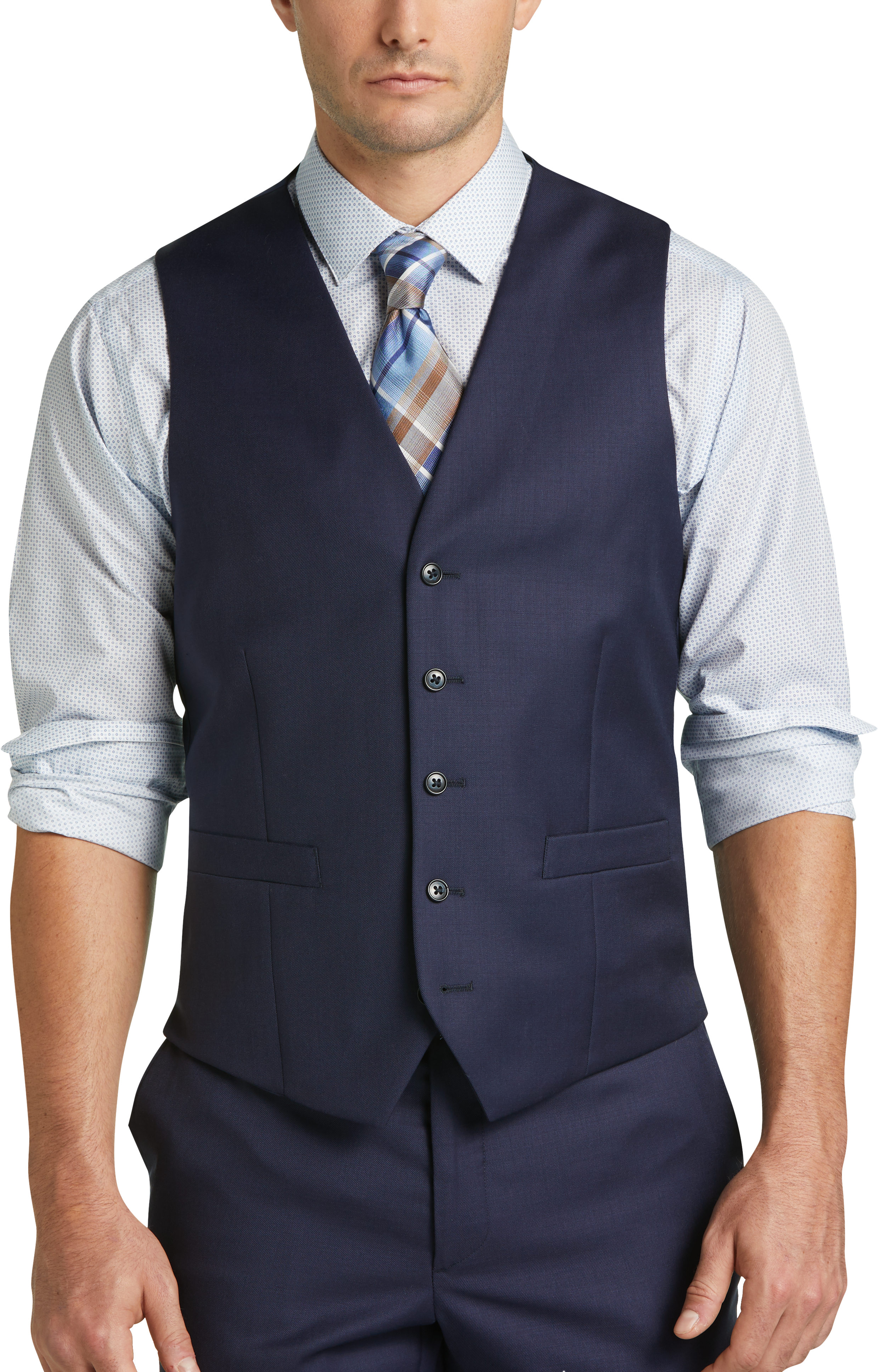 JOE Joseph Abboud Blue Slim Fit Suit Separates Vest - Men's Suits | Men ...