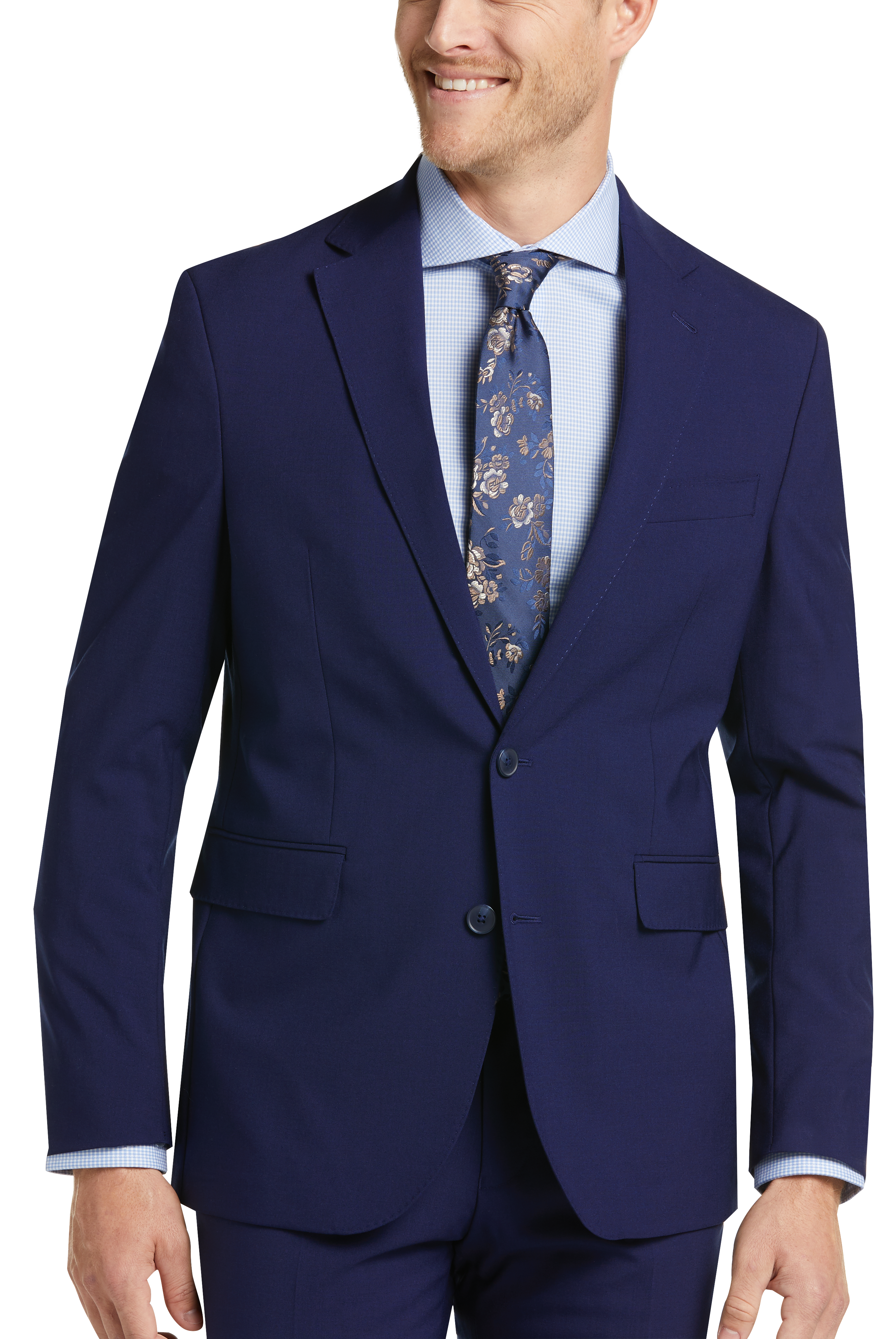 Cole Haan Grand.ØS Blue Slim Fit Suit Separates Coat - Men's Sale | Men ...