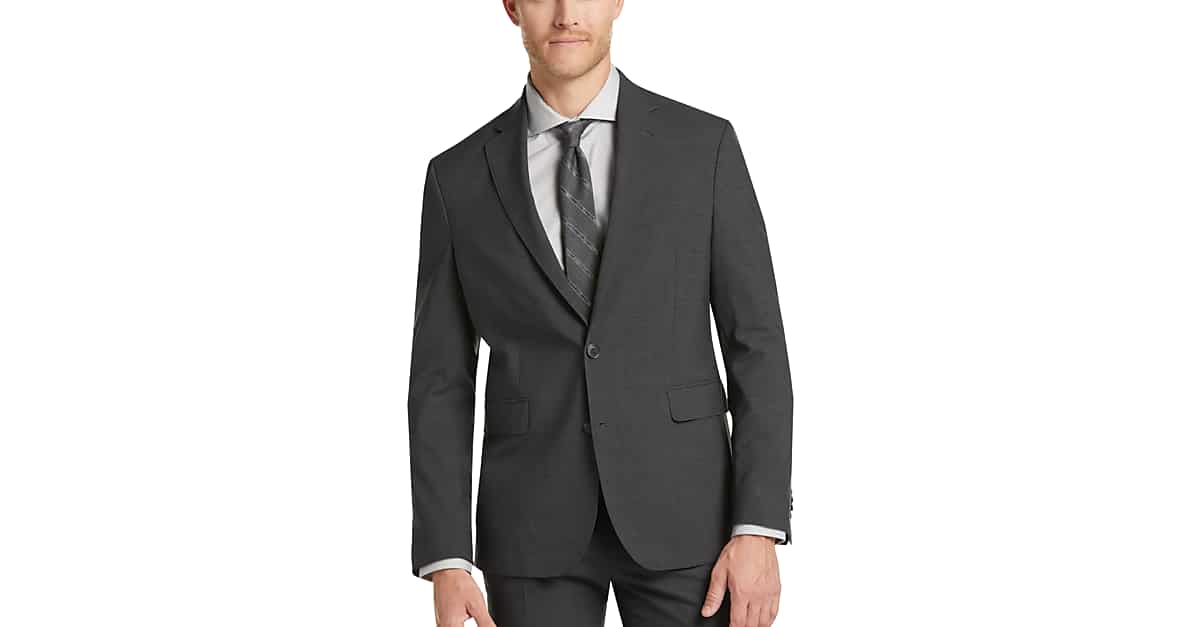 Cole Haan Grand Os Charcoal Gray Slim Fit Suit Separates Coat Men S Sale Men S Wearhouse