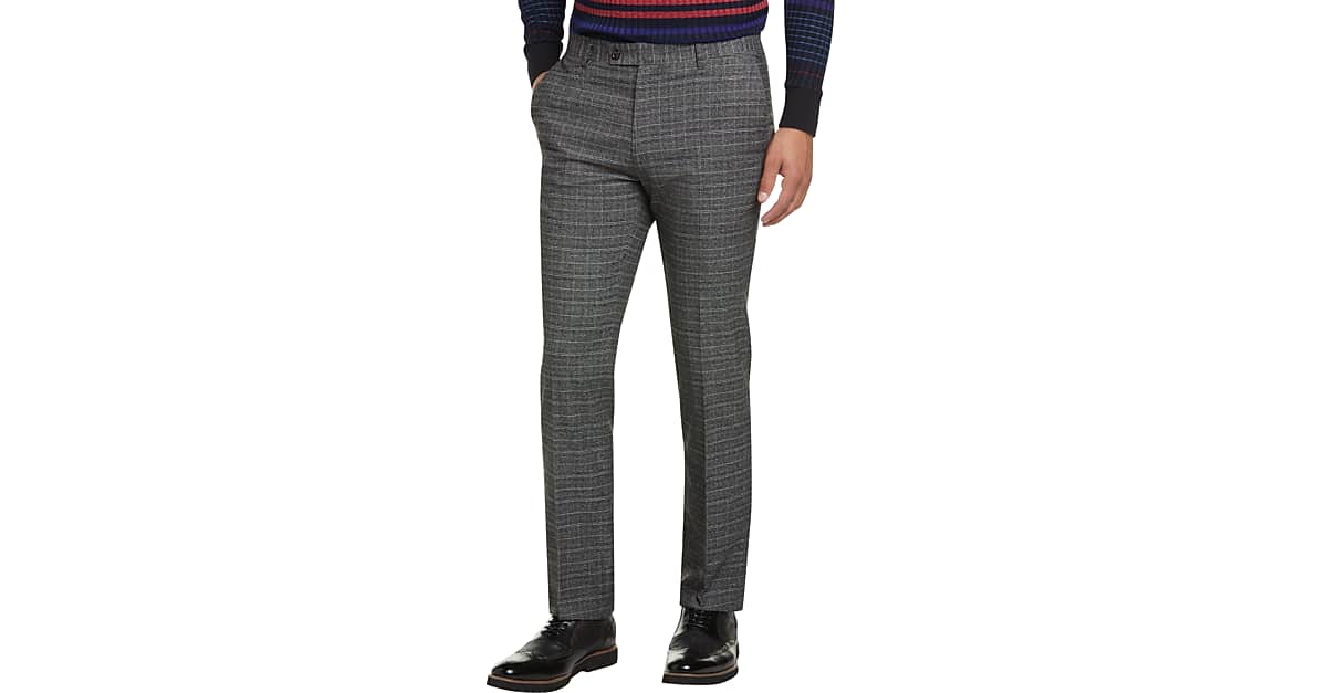 Paisley & Gray Slim Fit Suit Separates Pants, Charberry Plaid Men's Sale Men's Wearhouse