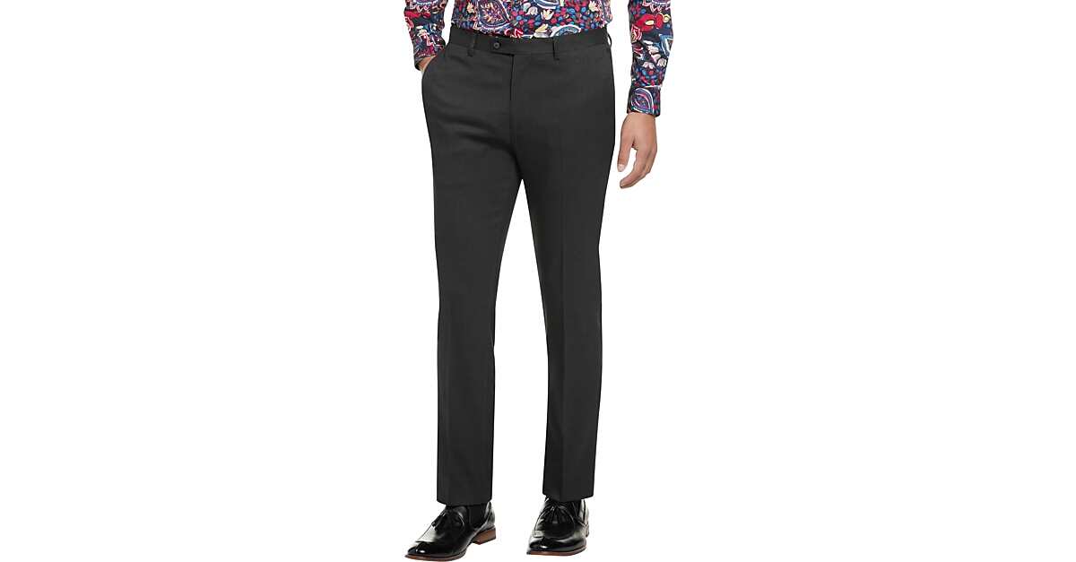 Paisley & Gray Slim Fit Suit Separates Dress Pants, Charcoal Plaid