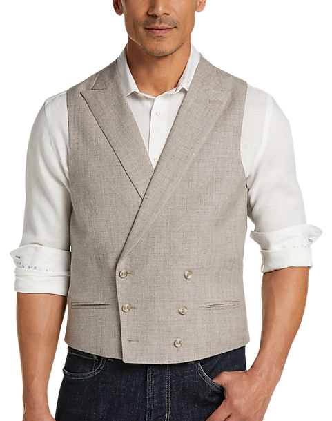 Joseph Abboud Taupe Modern Fit Suit Separates Vest - Men's Sale | Men's ...