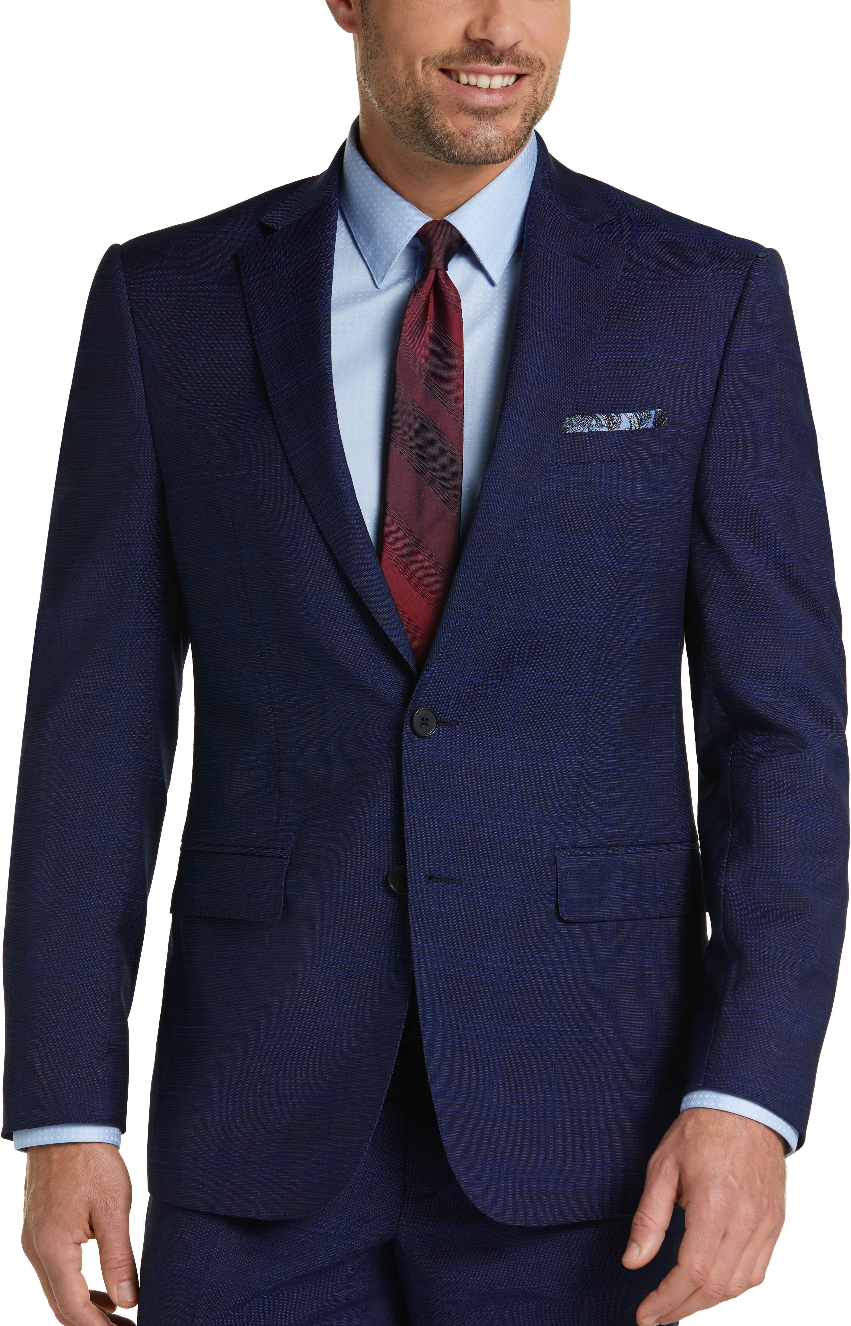 calvin klein navy blue suit