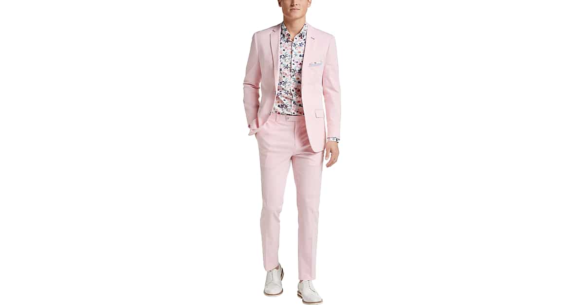 Paisley Gray Slim Fit Suit Separates Jacket Pink Seersucker Men S Sale Men S Wearhouse