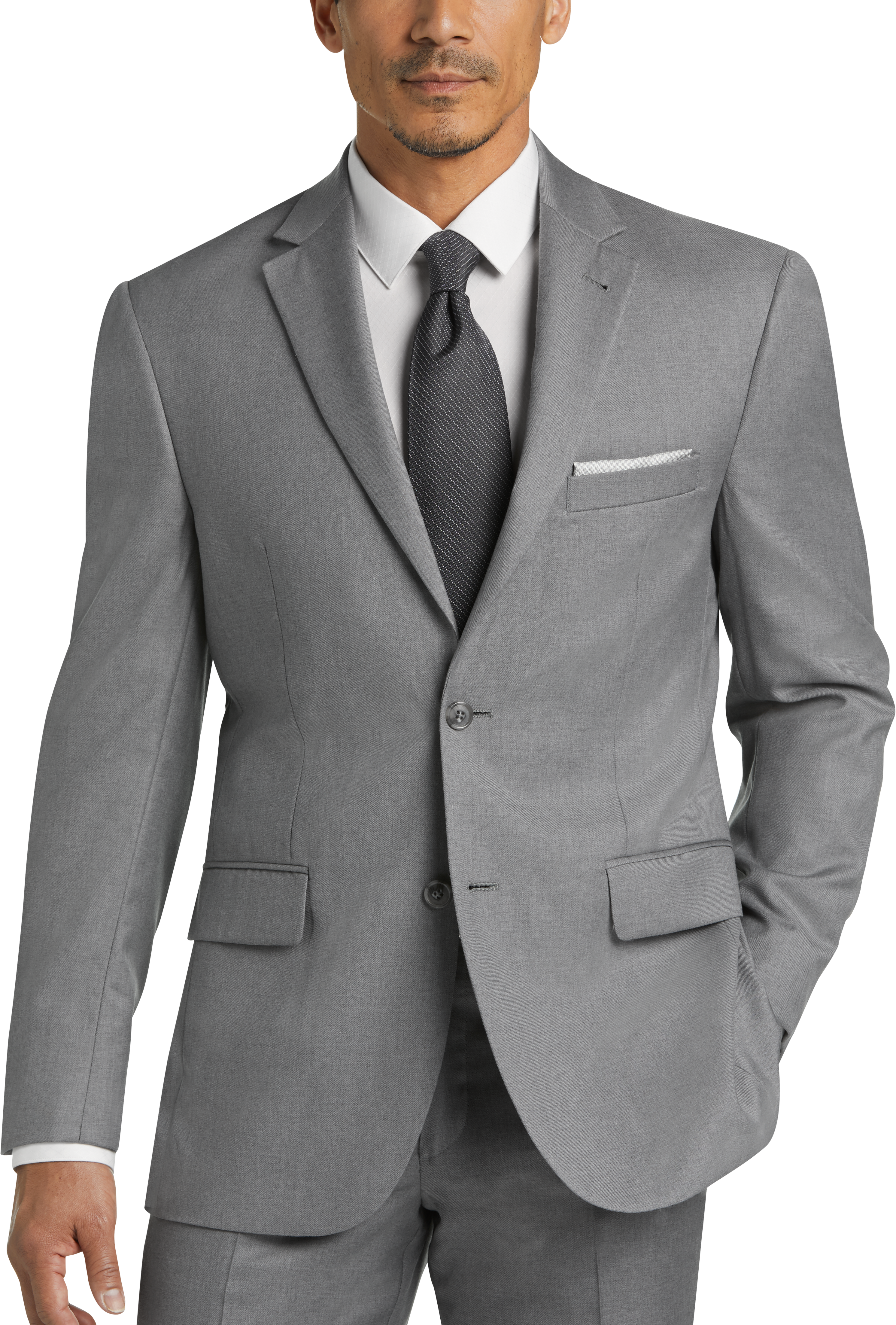 JOE Joseph Abboud Light Gray Modern Fit Vested Suit - Men's Suits | Men ...