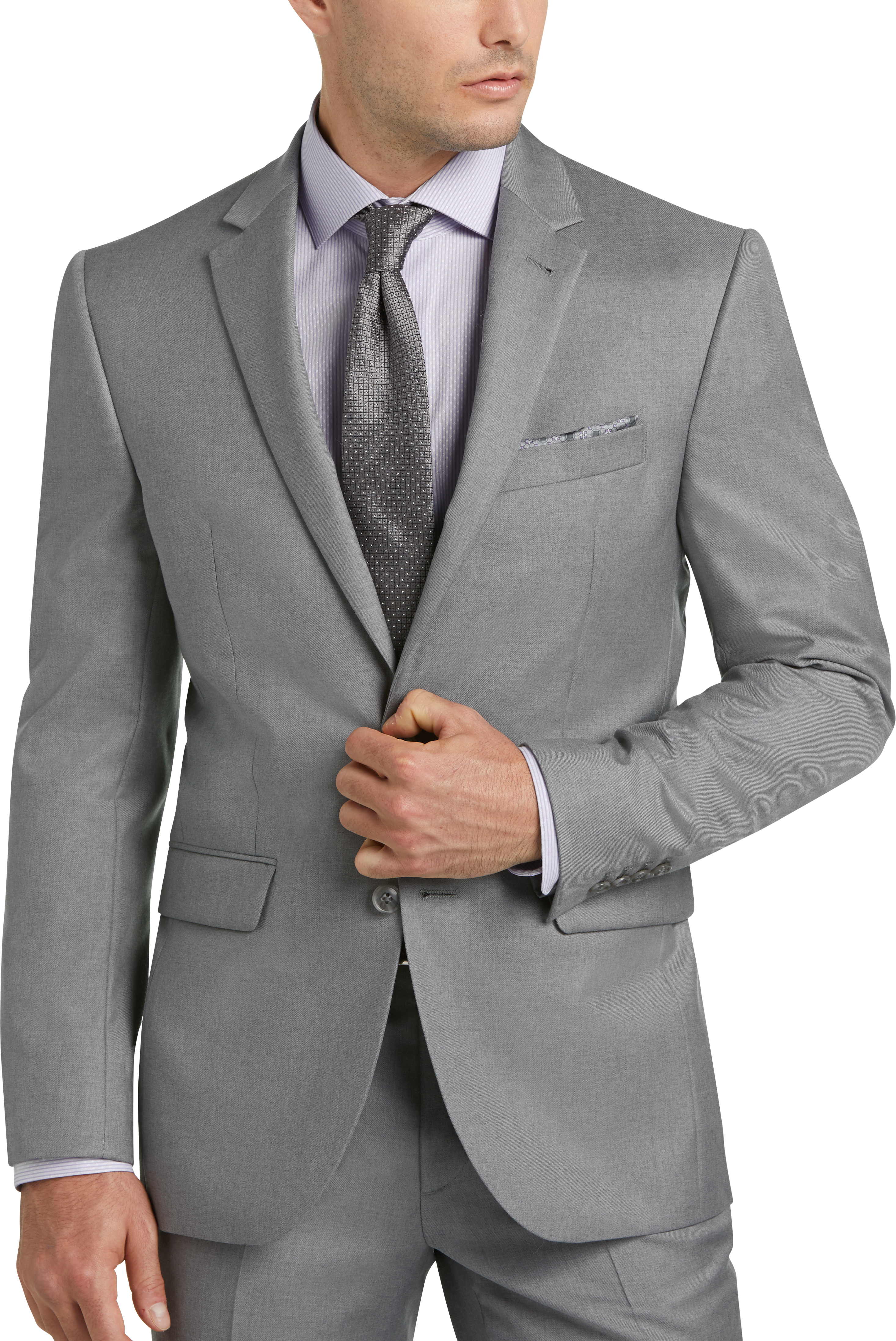 JOE Joseph Abboud Light Gray Slim Fit Vested Suit - Men's Sale | Men's ...