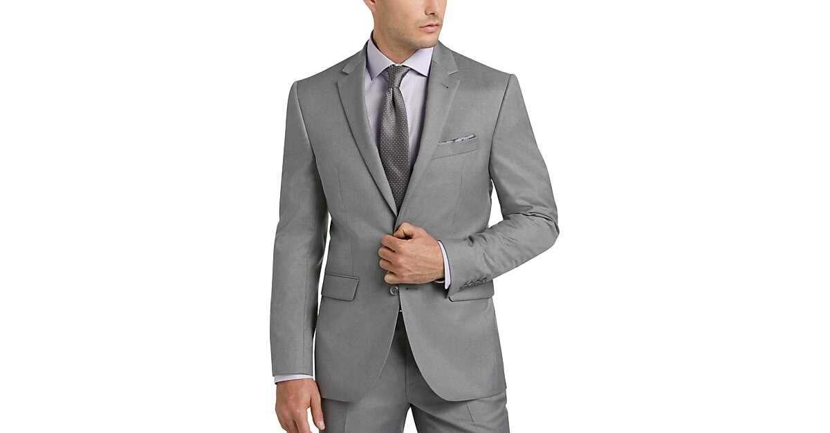 JOE Joseph Abboud Light Gray Slim Fit Vested Suit - Men's Sale | Men's ...