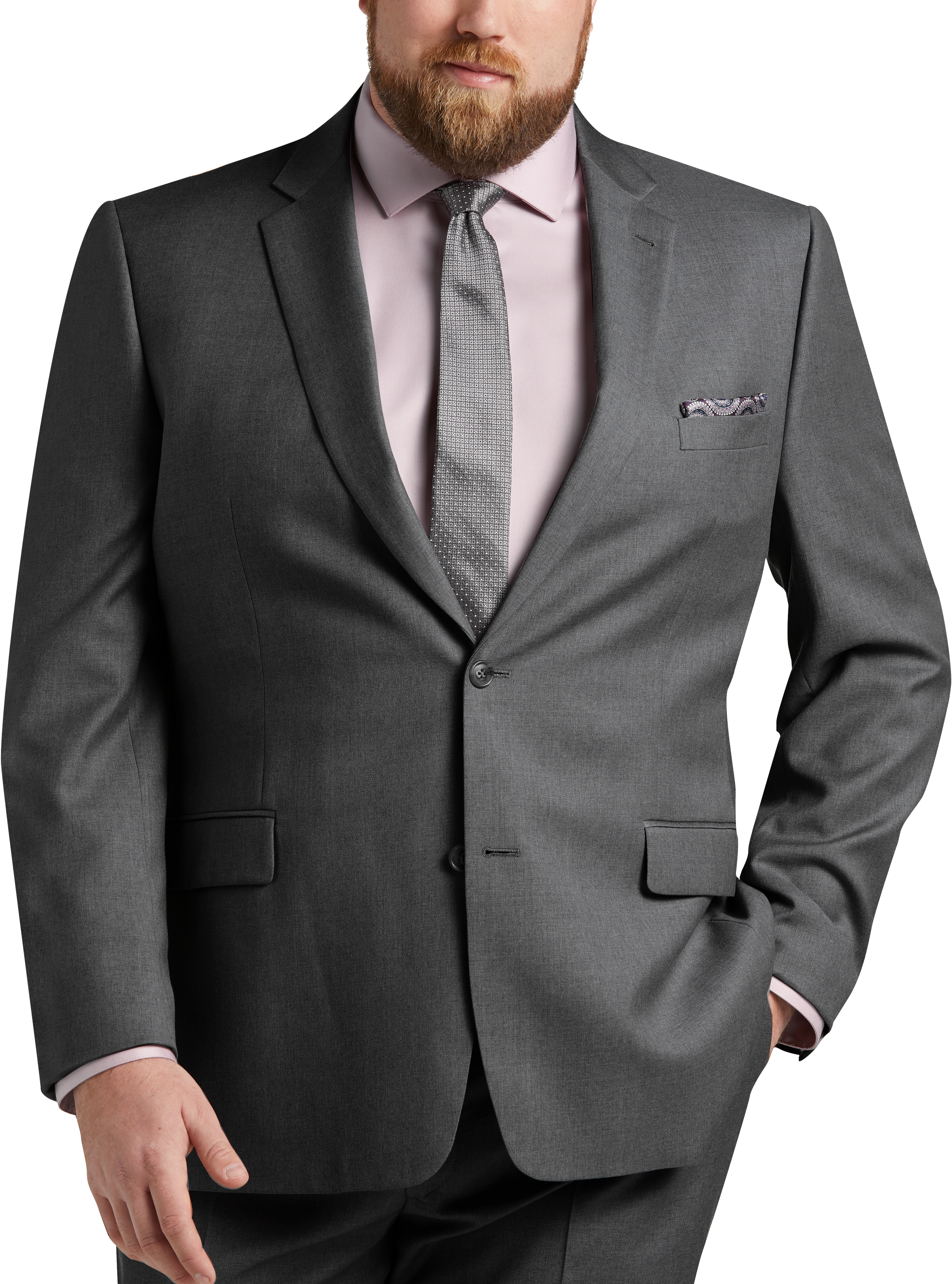 Pronto Uomo Men's Pocket Square Taupe - Size: One Size - Only Available at Men’s Wearhouse