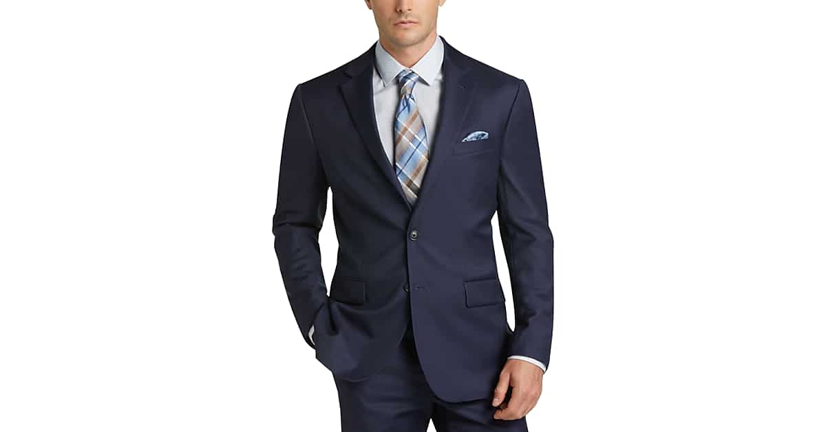 Mens Clothing Suits Two-piece suits Blue for Men Calvin Klein Suits in Dark Brown 
