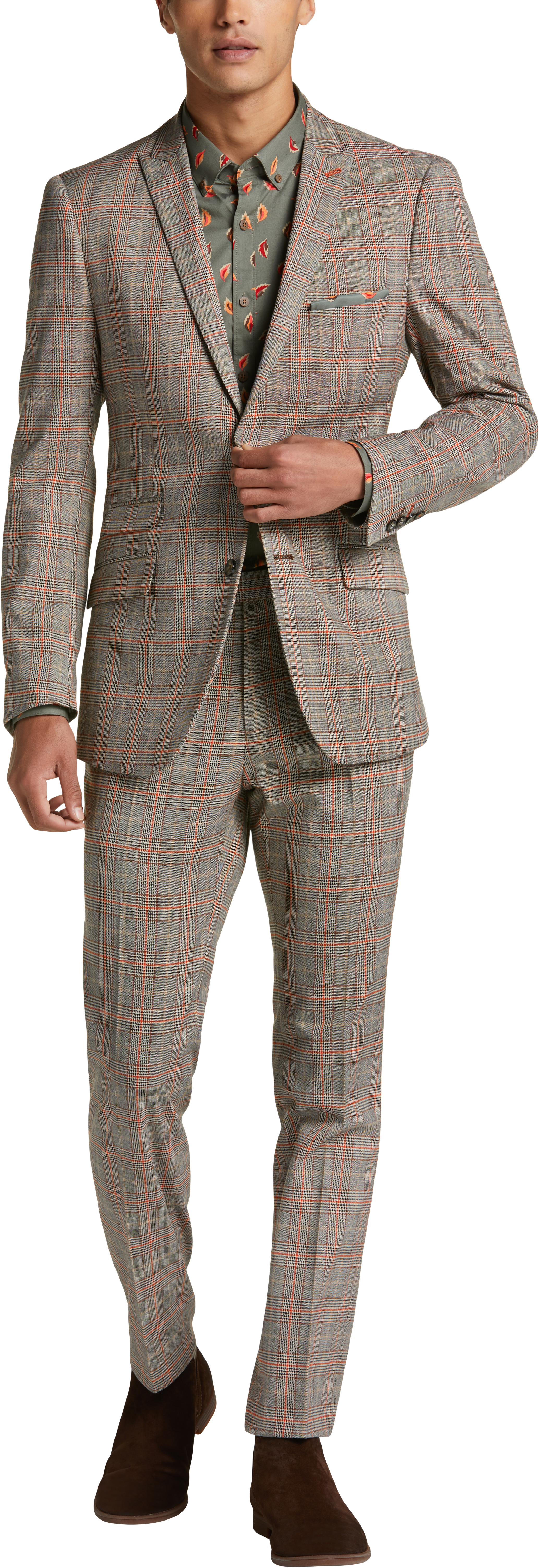 Paisley & Gray Slim Fit Suit Separates Coat, Tan Plaid - Men's Sale ...