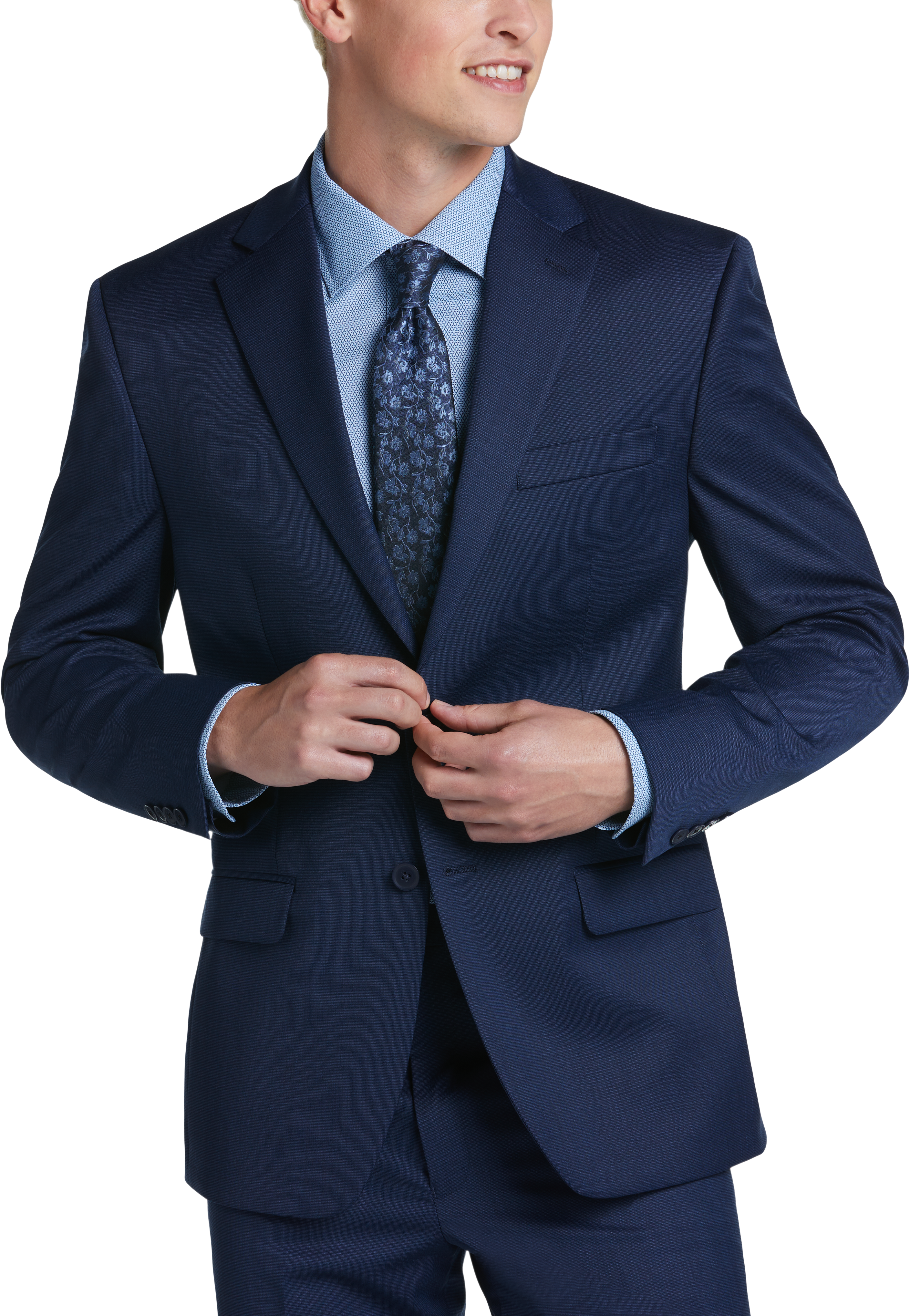 Michael Strahan Postman Blue Classic Fit Suit - - Men's Wearhouse