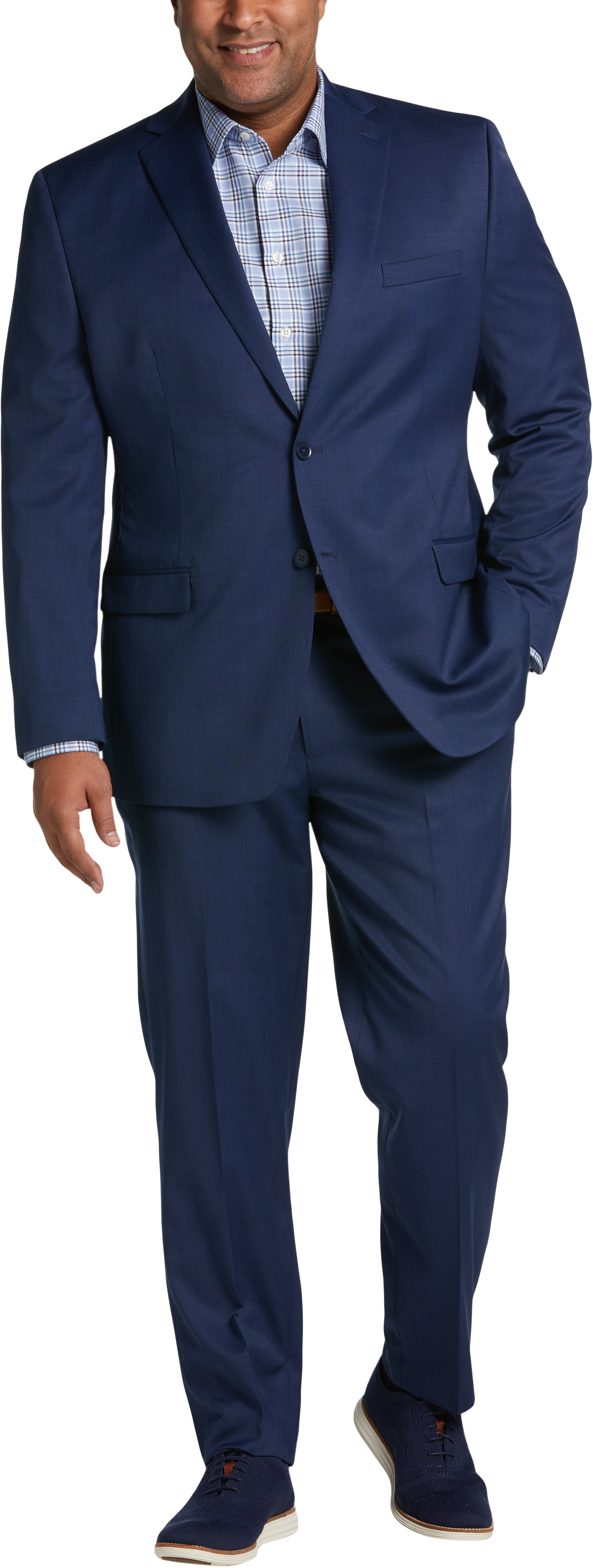 Michael Strahan Postman Blue Classic Fit Suit Mens Suits Mens Wearhouse 
