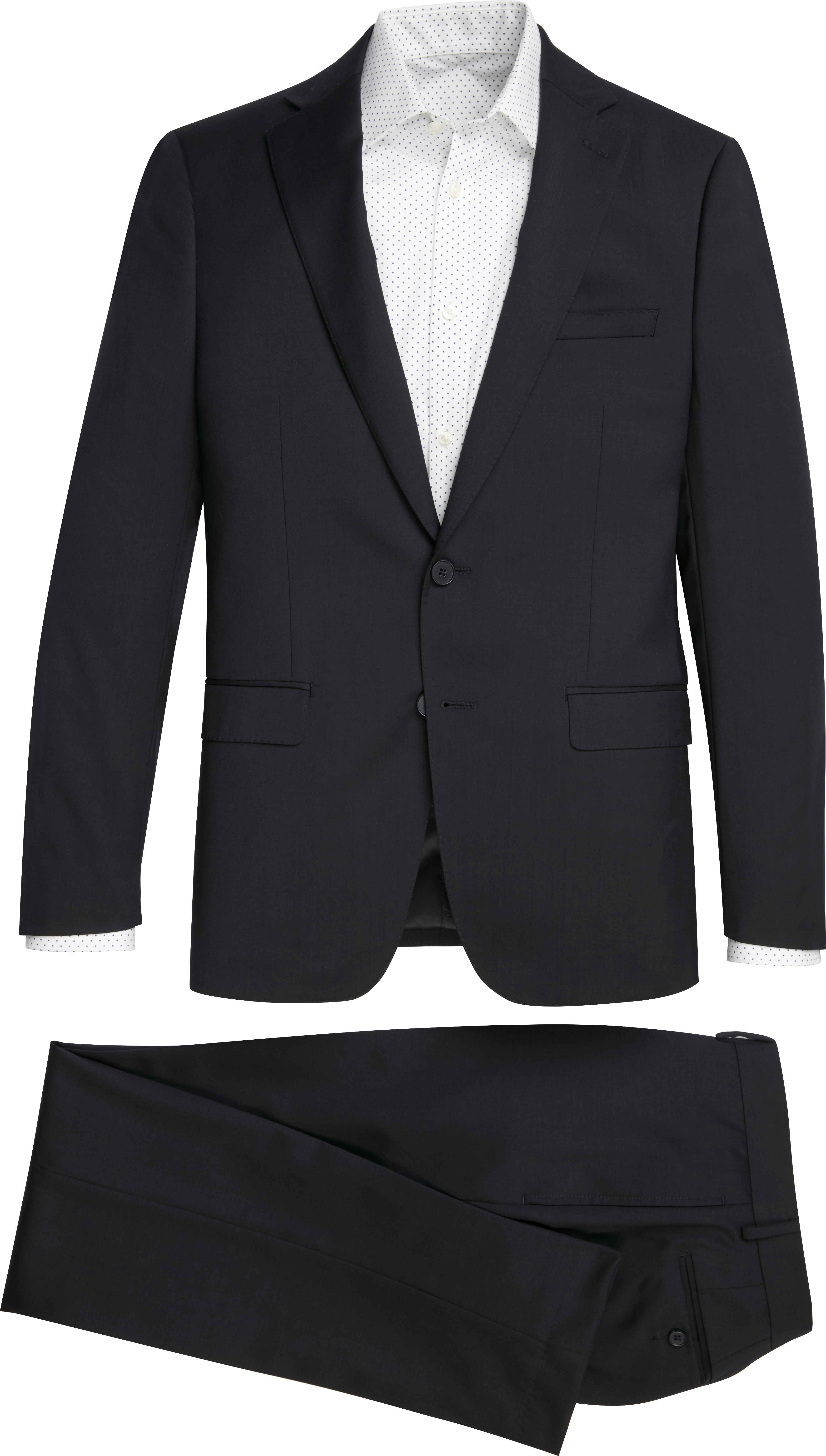 calvin klein navy solid slim x fit suit