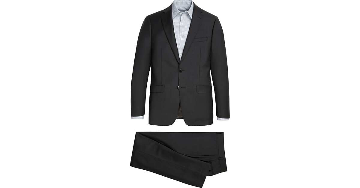 Calvin Klein X-Fit Charcoal Gray Slim Fit Suit - Men's Sale | Men's ...