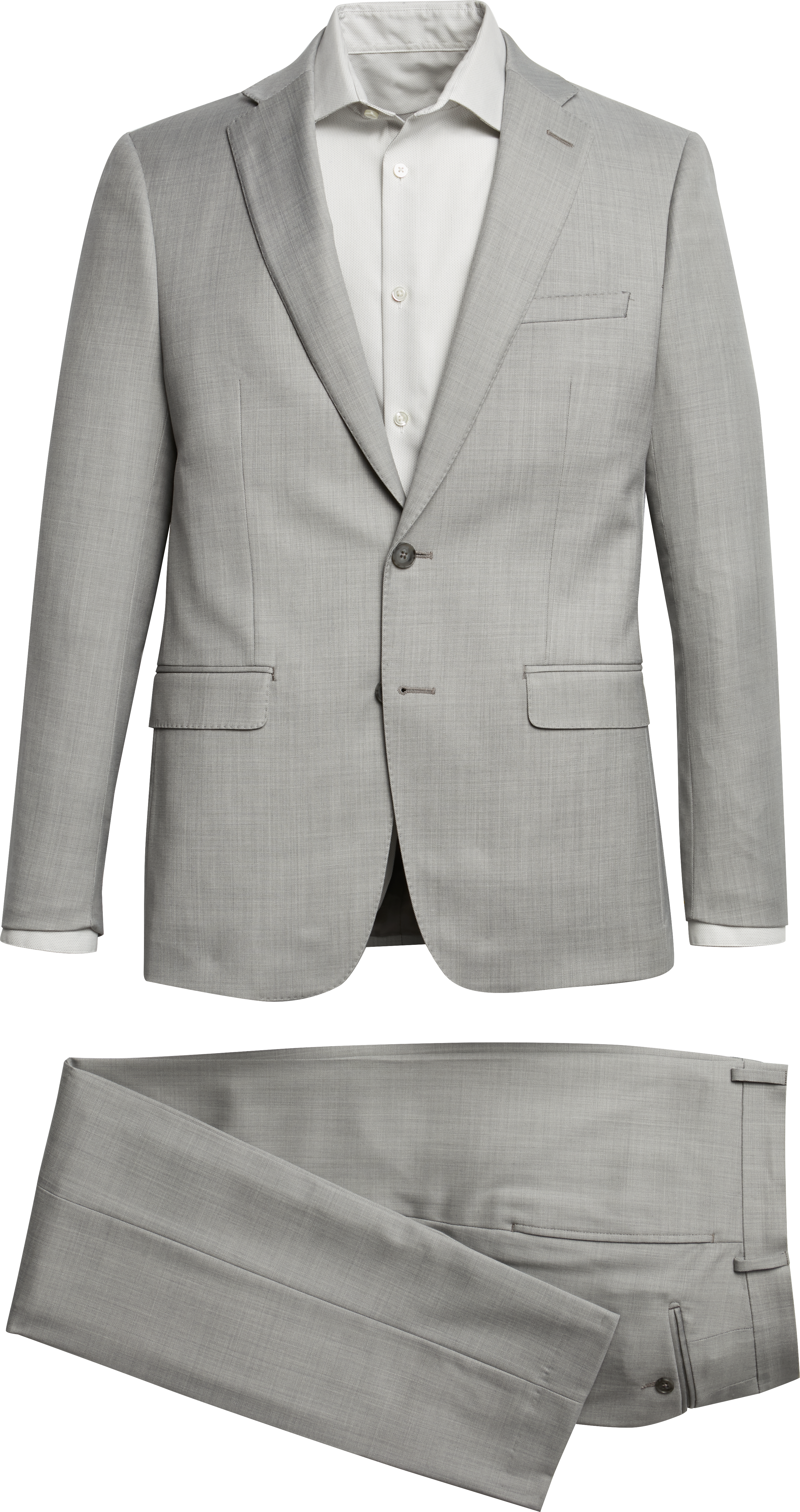 calvin klein light gray sharkskin modern fit suit