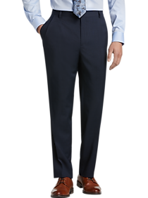 Pronto Uomo Modern Fit Suit Separates Slacks, Navy Sharkskin