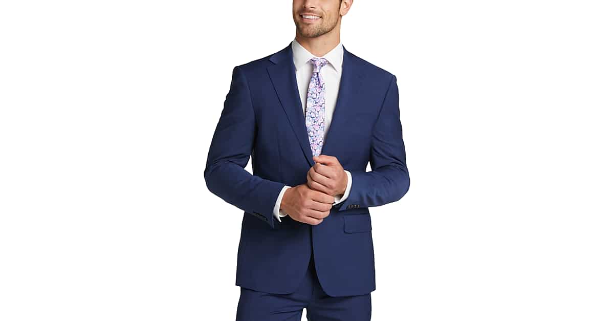 Calvin Klein Skinny Fit Suit Separates Coat, Blue - Men's Suits | Men's  Wearhouse