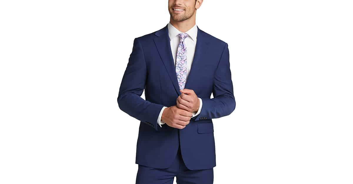 Calvin klein blue suit men's wearhouse Clearance