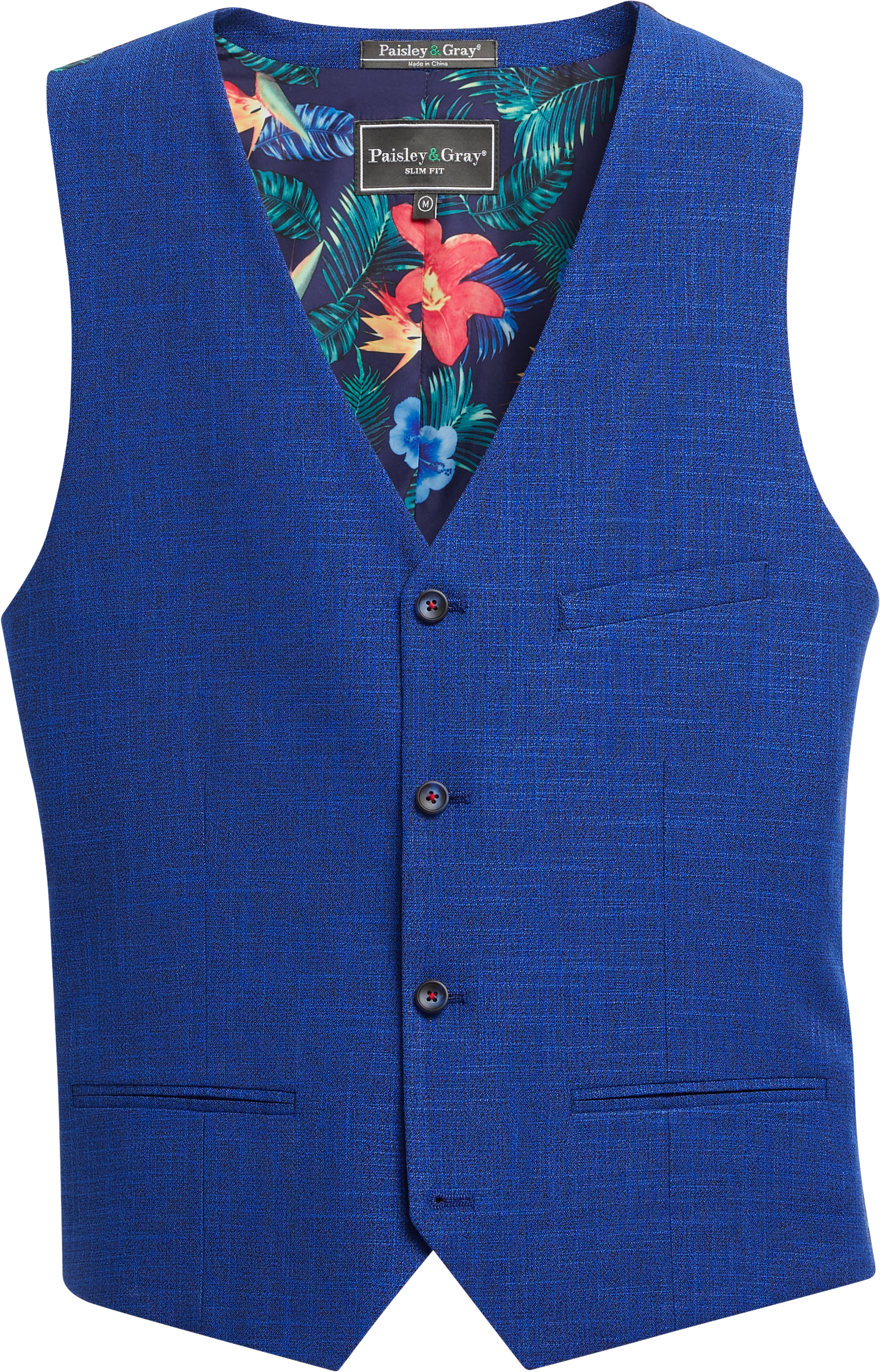 men's wearhouse royal blue vest