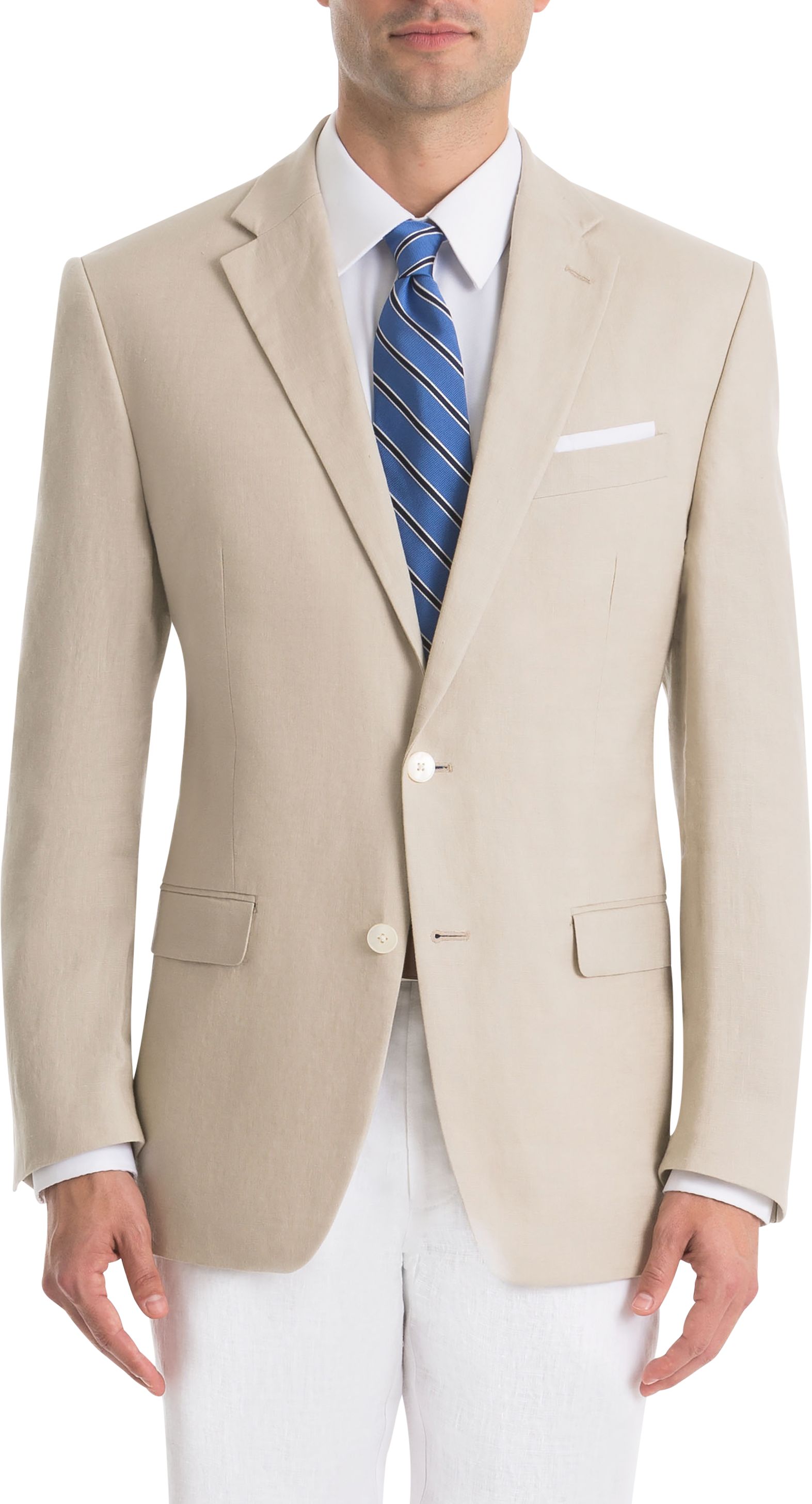 Lauren By Ralph Lauren Tan Classic Fit Linen Suit Separates