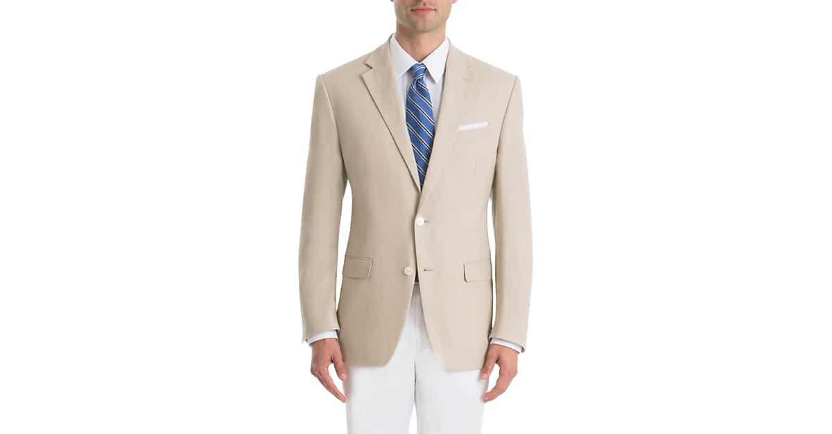Lauren By Ralph Lauren Classic Fit Linen Suit Separates Coat, Tan Men