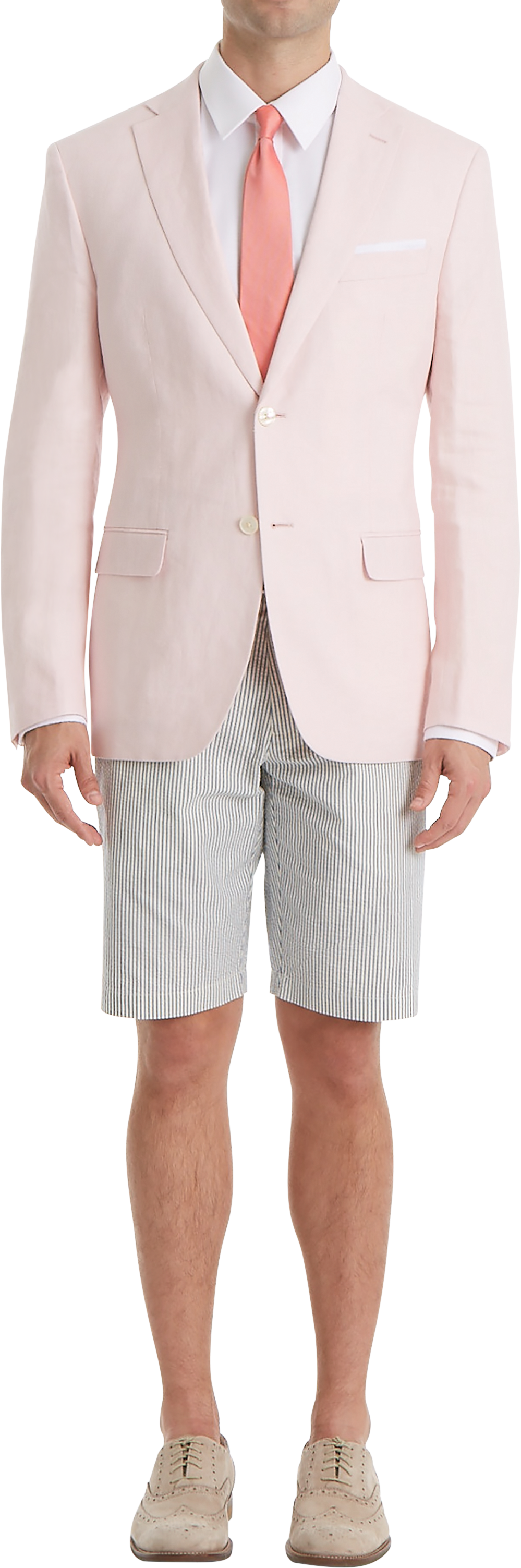 Lauren By Ralph Lauren Classic Fit Linen Suit Separates Coat, Pink - Men's  Suits | Men's Wearhouse