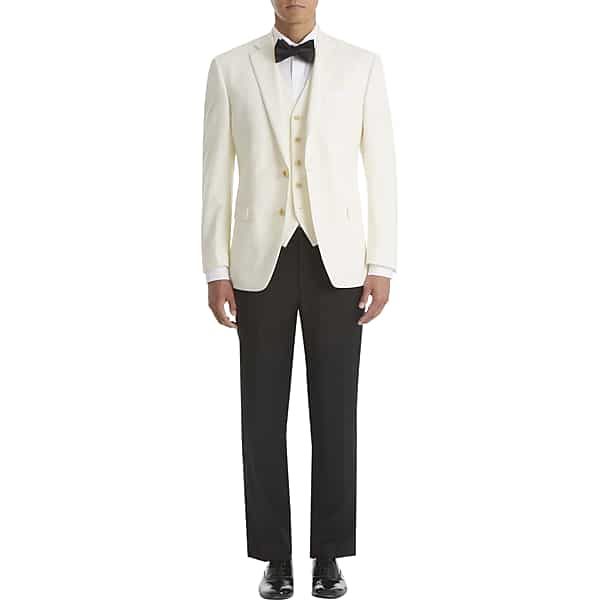 1960s Mens Suits | Mod, Skinny, Nehru Lauren By Ralph Lauren Classic Fit Mens Suit Separates Coat Cream - Size 44 Regular $179.99 AT vintagedancer.com