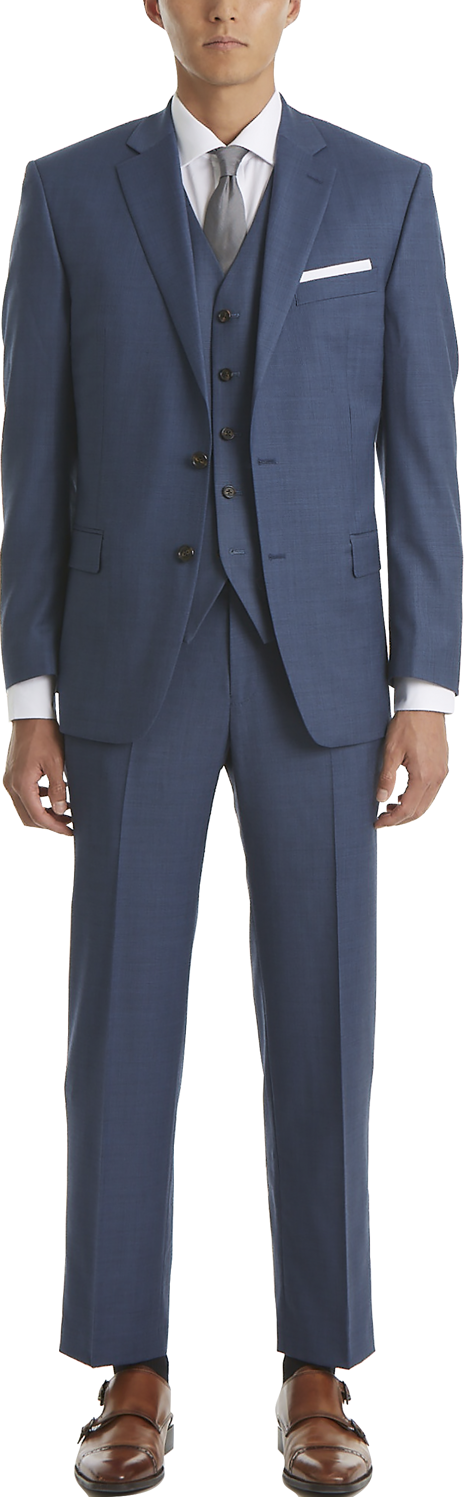 Mens Classic Fit, Suits - Lauren By Ralph Lauren Classic Fit Suit Separates Coat, Blue Sharkskin - Men's Wearhouse