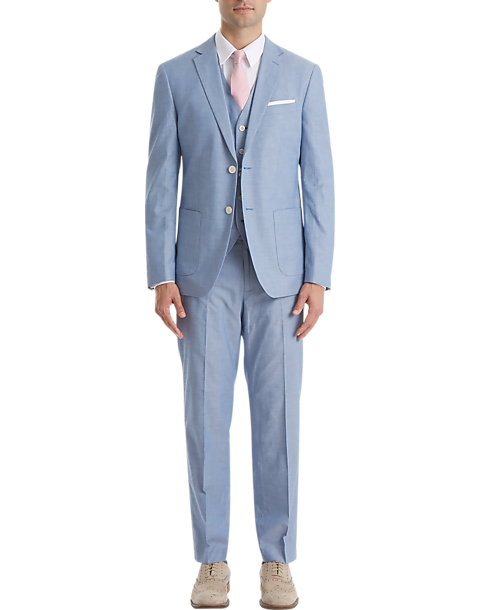 Lauren by Ralph Lauren Classic Fit Suit Separates Coat, Blue Chambray