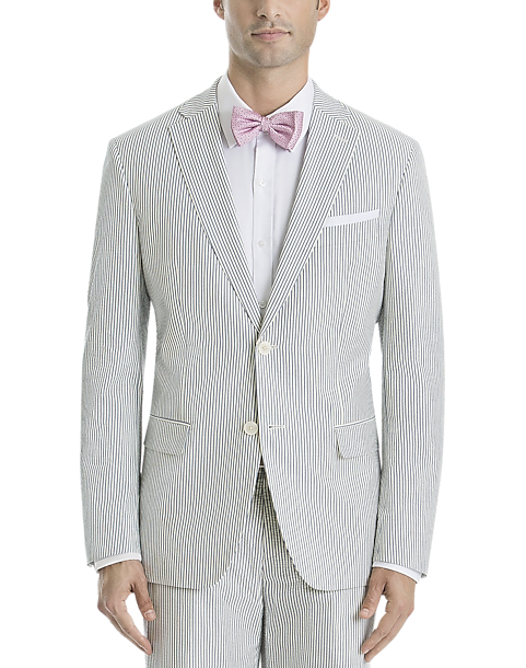 Lauren By Ralph Lauren Classic Fit Suit Separates Coat, Blue & White  Seersucker - Men's Suits |