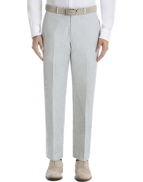 Lauren By Ralph Lauren Classic Fit Suit Separates Pants, Blue & White  Seersucker