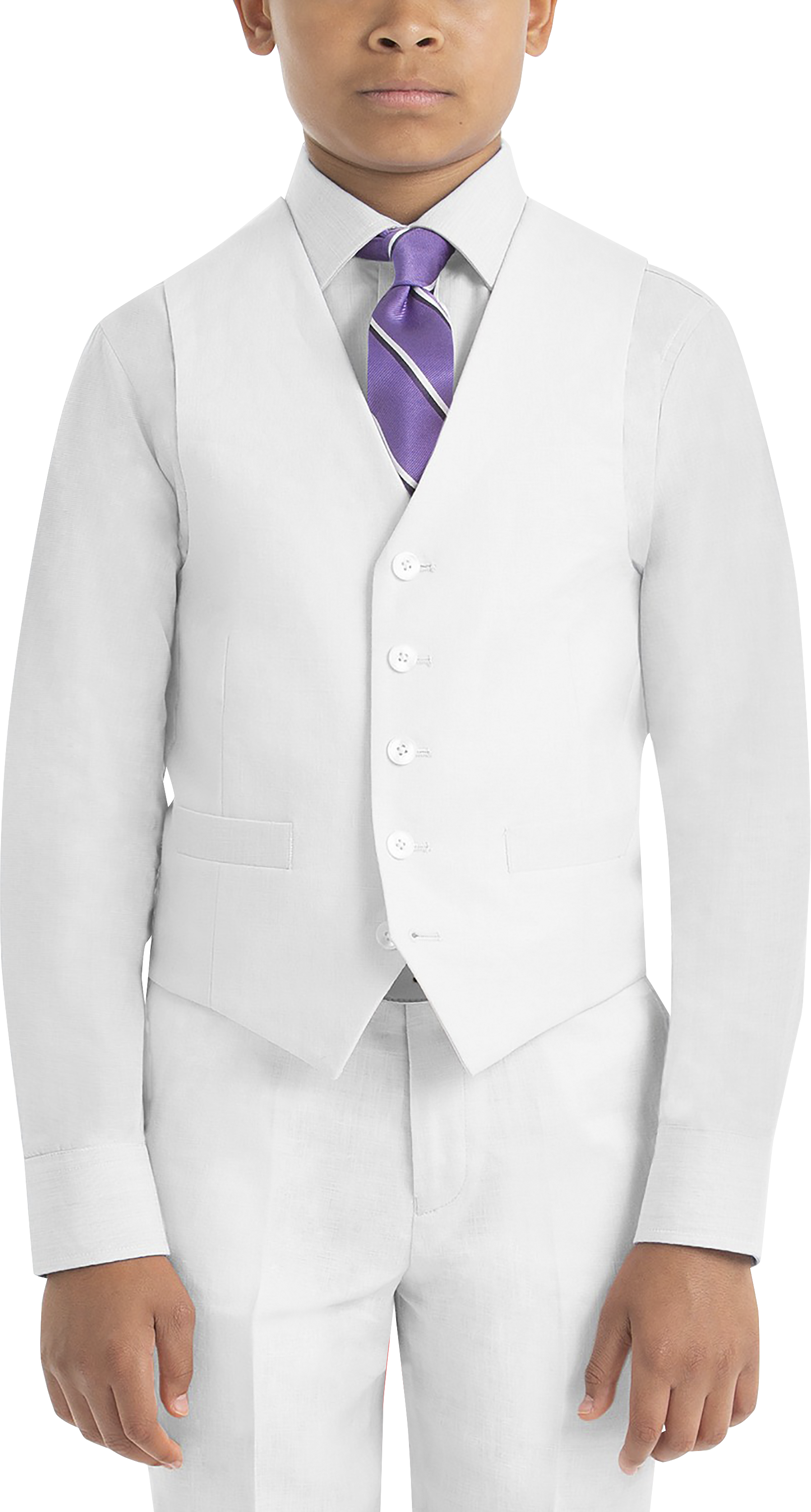 Mens Boys Suits & Tuxedos, Suits - Lauren By Ralph Lauren Boys (Sizes 4-7) Suit Separates Vest, White - Men's Wearhouse