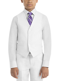 Mens Boys Suits & Tuxedos, Suits - Lauren By Ralph Lauren Boys (Sizes 4-7) Suit Separates Vest, White - Men's Wearhouse