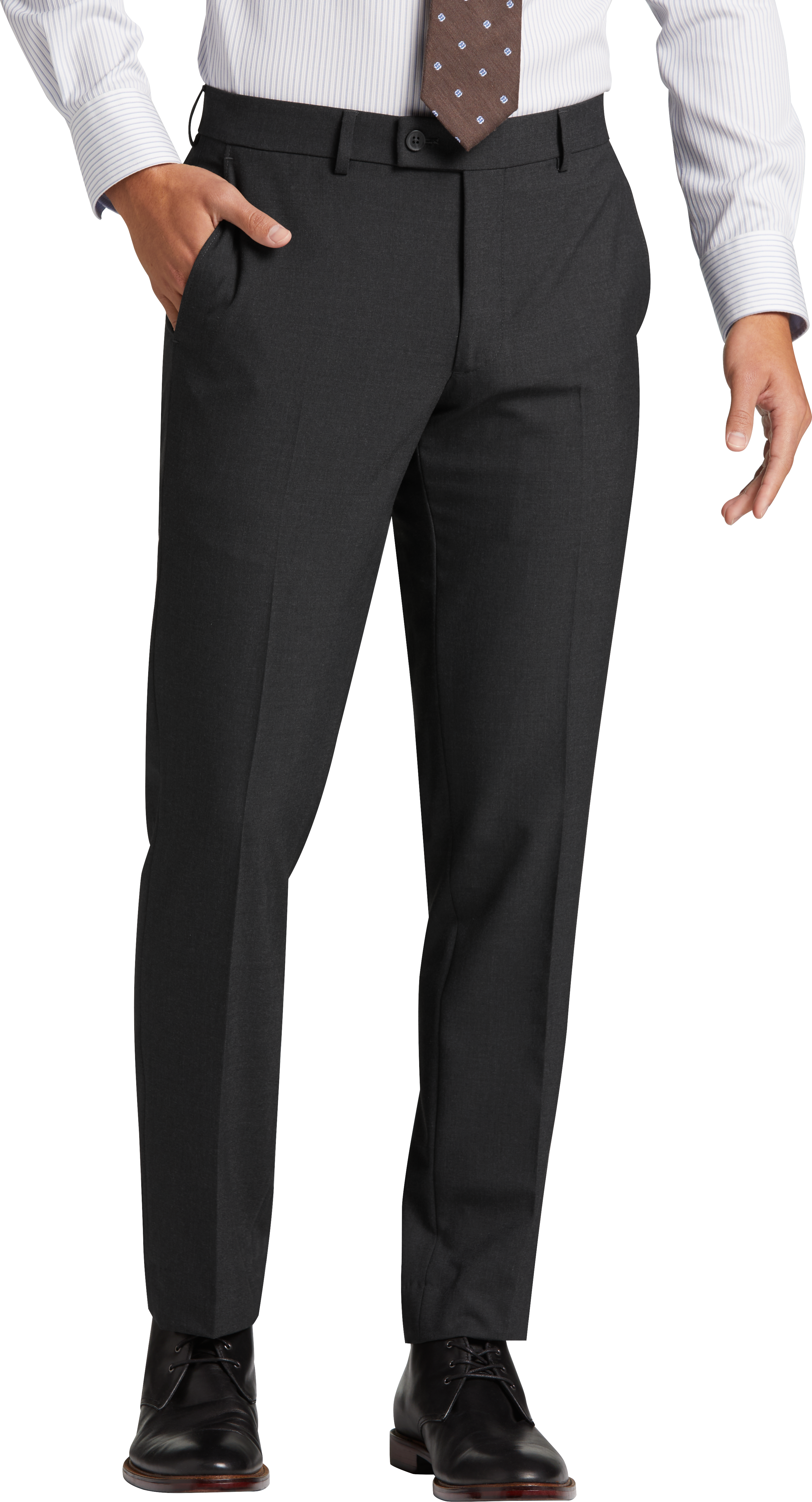 Murano Performance Stretch Evan Extra Slim-Fit Suit Separates Flat-Front  Dress Pants