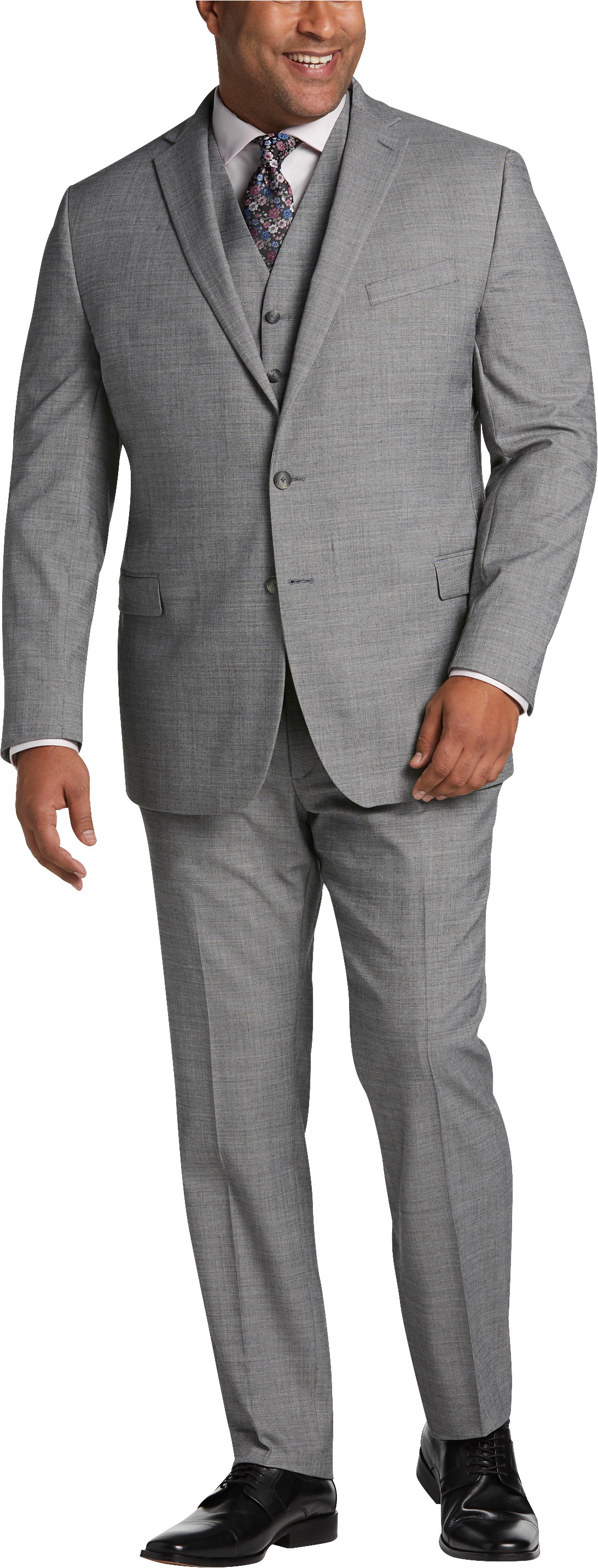 Awearness Kenneth Cole AWEAR-TECH Slim Fit Suit Separates, Black & White Sharkskin