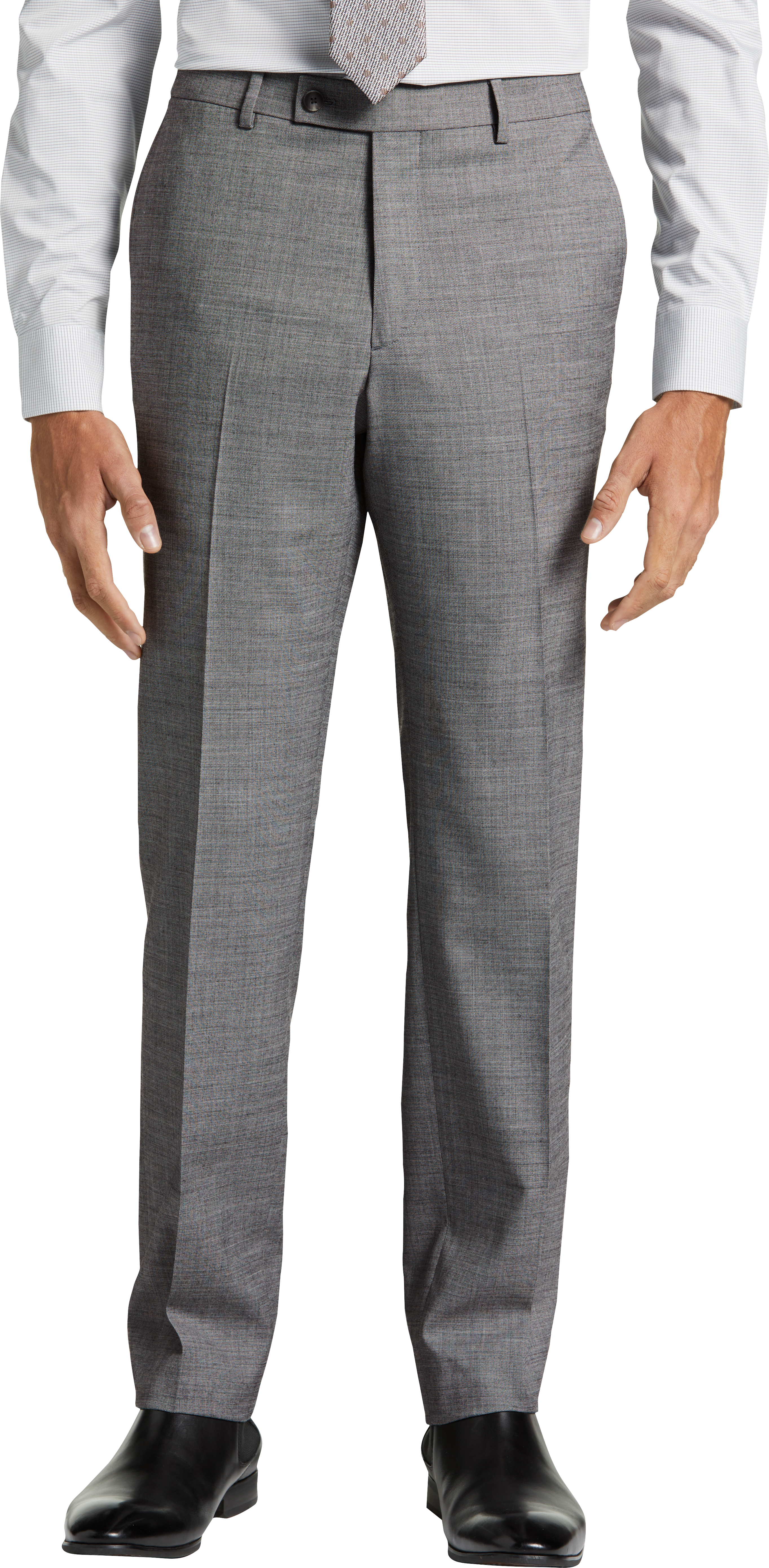Mens Pants & Shorts, Big & Tall - Awearness Kenneth Cole AWEAR-TECH Slim Fit Suit Separates Pants, Black & White Sharkskin - Men's Wearhouse