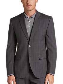 Perry Ellis Mens Two Piece Finished Bottom Slim Fit Suit Perry Ellis Mens Two Piece Finished Bottom Slim Fit Suit