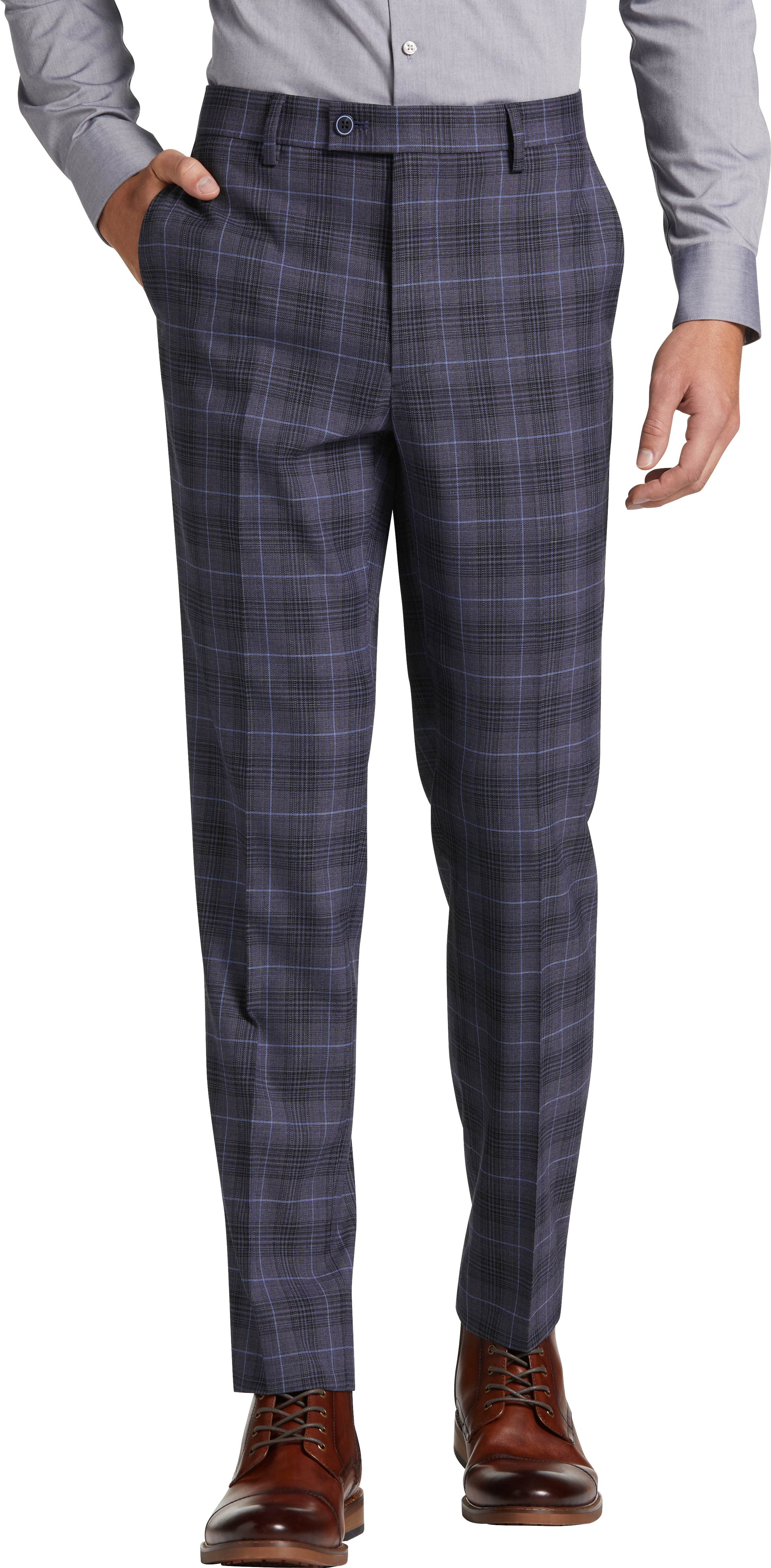 Egara Skinny Fit Suit Separates Pants, Blue Plaid - Men's Suits | Men's ...