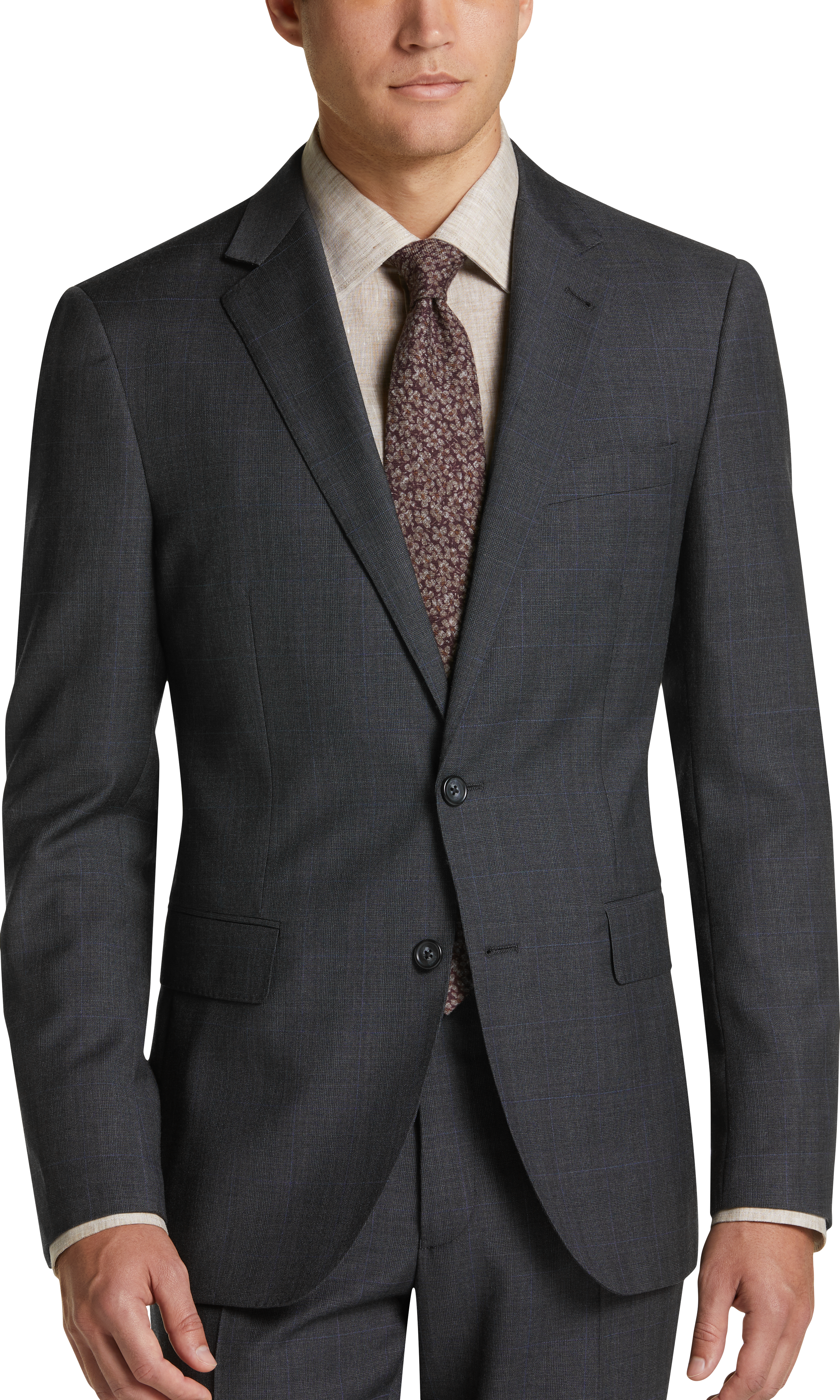 JOE Joseph Abboud Slim Fit Suit, Charcoal Plaid - Men's Sale | Men's ...
