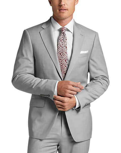 Haggar Mens Stretch Windowpane Slim Fit 2-Button Side Suit Separate Coat