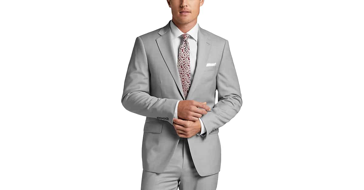 Calvin Klein X-Fit Slim Fit Suit Separates Coat, Light Gray Sharkskin -  Men's Suits | Men's Wearhouse
