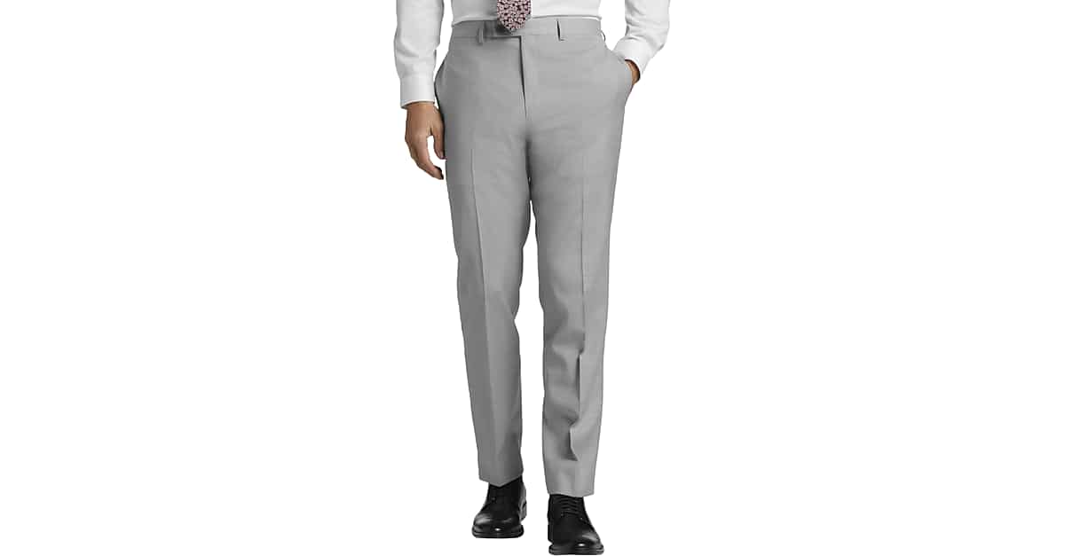 Calvin Klein X-Fit Slim Fit Suit Separates Pants, Light Gray Sharkskin -  Men's Suits | Men's Wearhouse