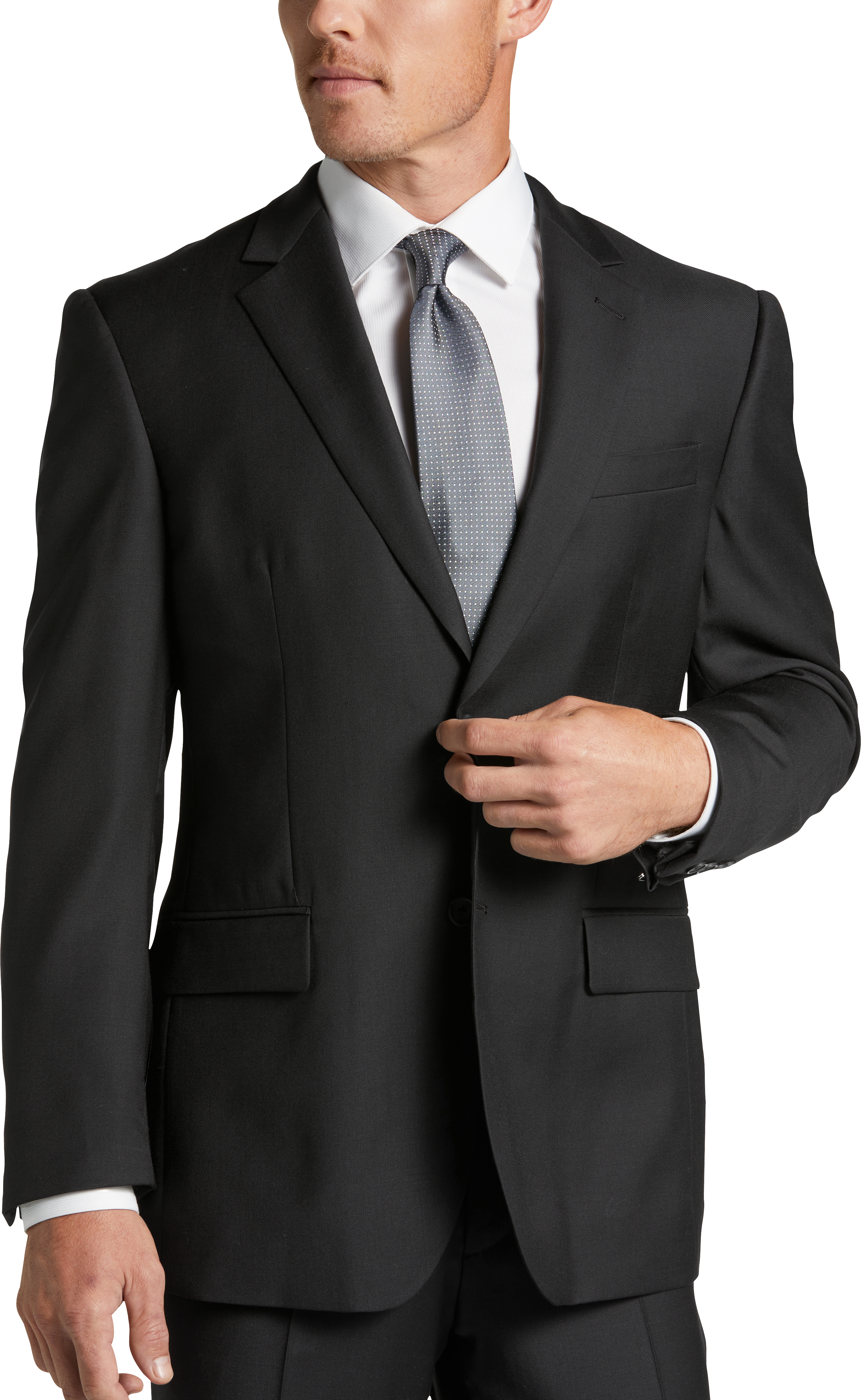 pronto uomo black modern fit suit