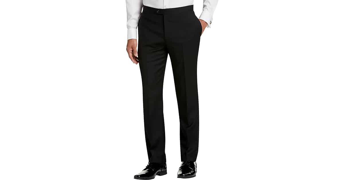 Calvin Klein Slim Fit Tuxedo Separates Slacks, Black - Men's Suits | Men's  Wearhouse