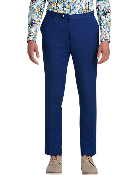 Paisley & Gray Slim Fit Suit Separates Dress Pants (Size: Big & Tall in Blue)