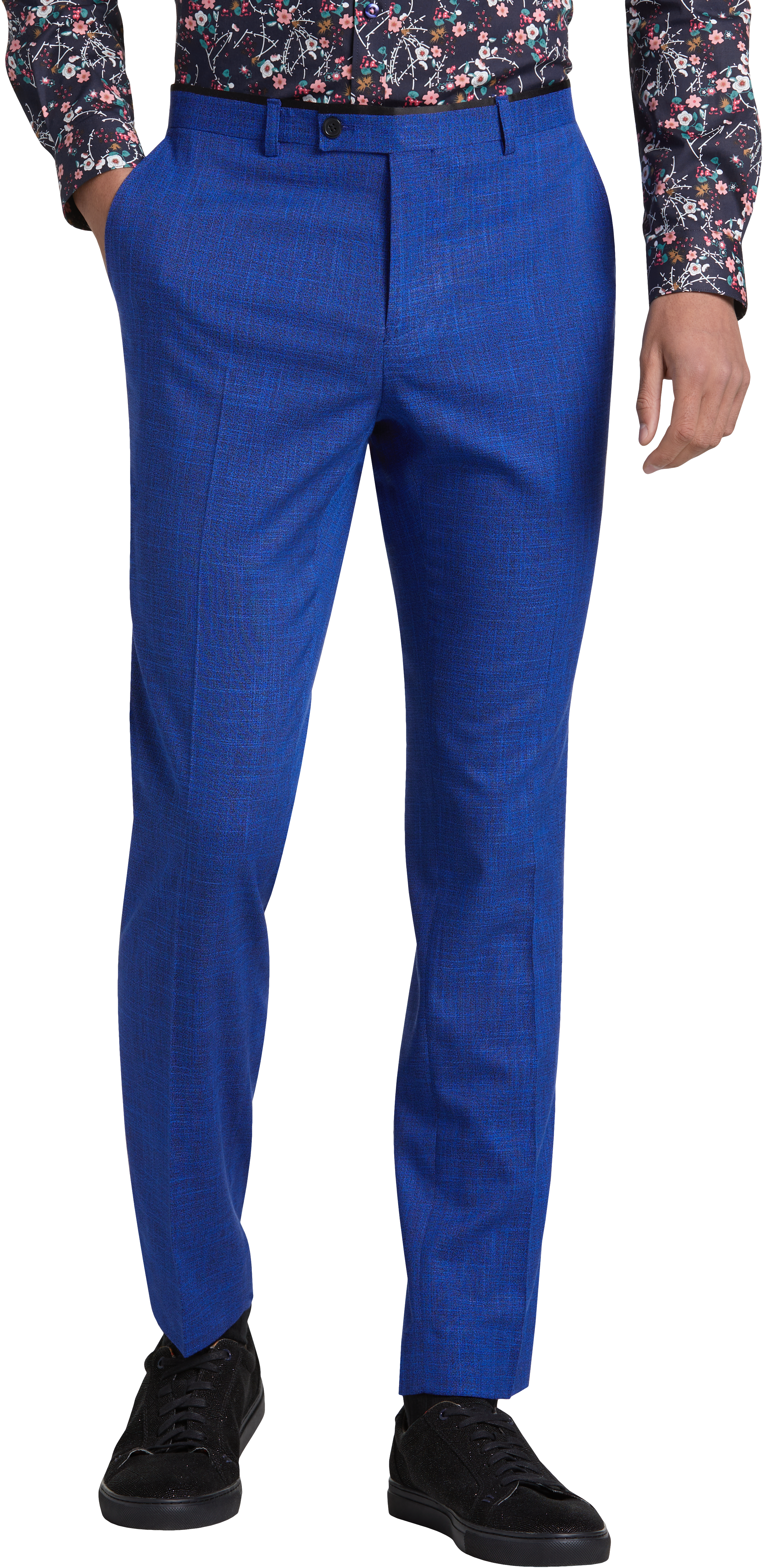 royal blue slim fit dress pants