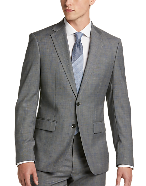 Calvin X-Fit Slim Suit, Gray Plaid - Men's Sale | Men's