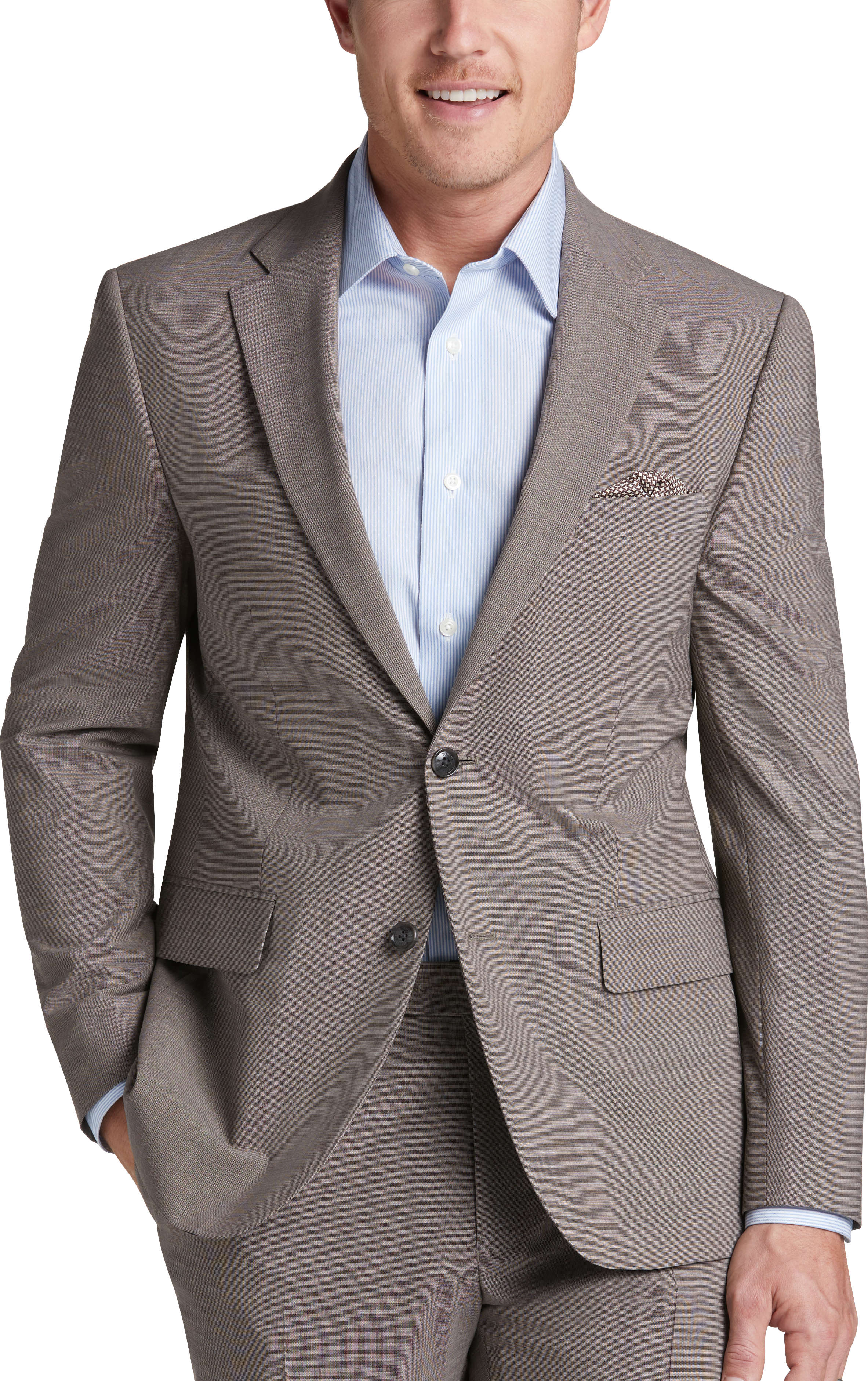 Tommy Hilfiger Modern Fit Suit, Tan Tic