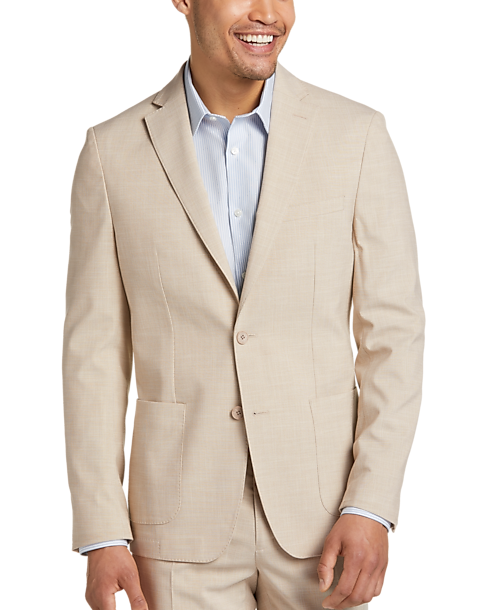Men's Simple Solid Color Slim Fit Suit Jacket Notch Lapel Suit Jacket Tops UY