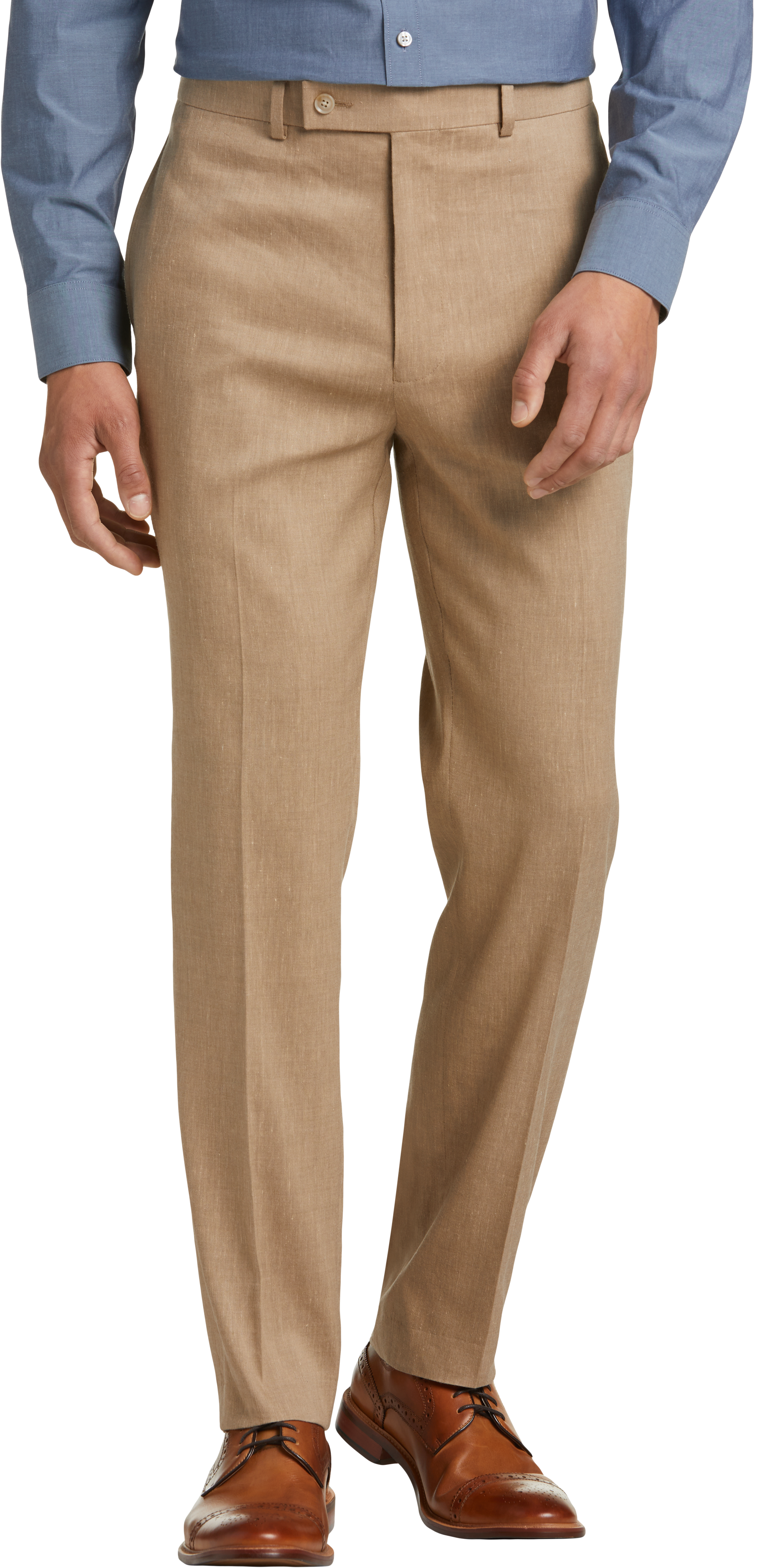 Midden Farmacologie droefheid Calvin Klein X-Fit Slim Fit Linen Blend Suit Separates Pants, Tan - Men's  Sale | Men's